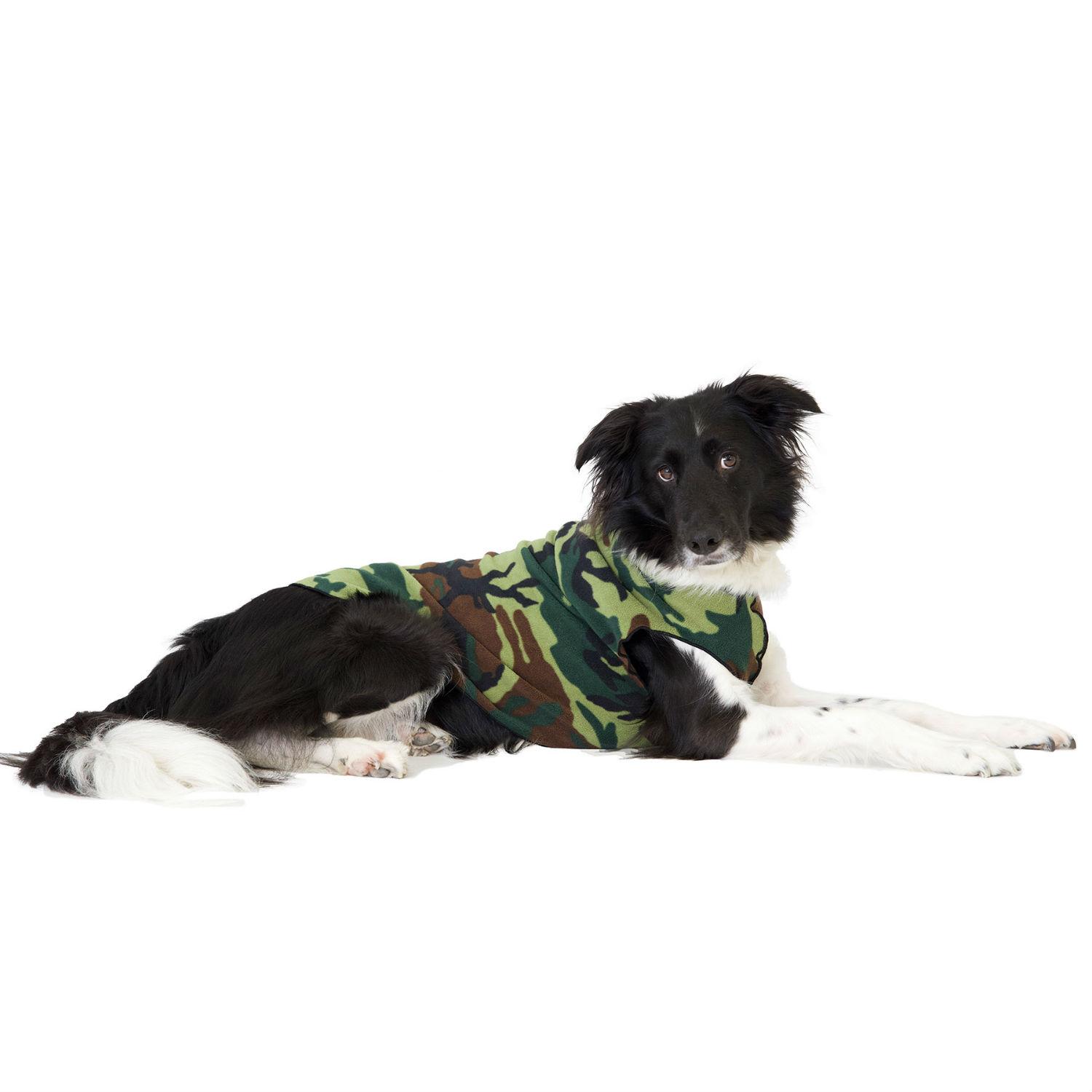 Gold Paw Fleece Dog Jacket - Camouflage
