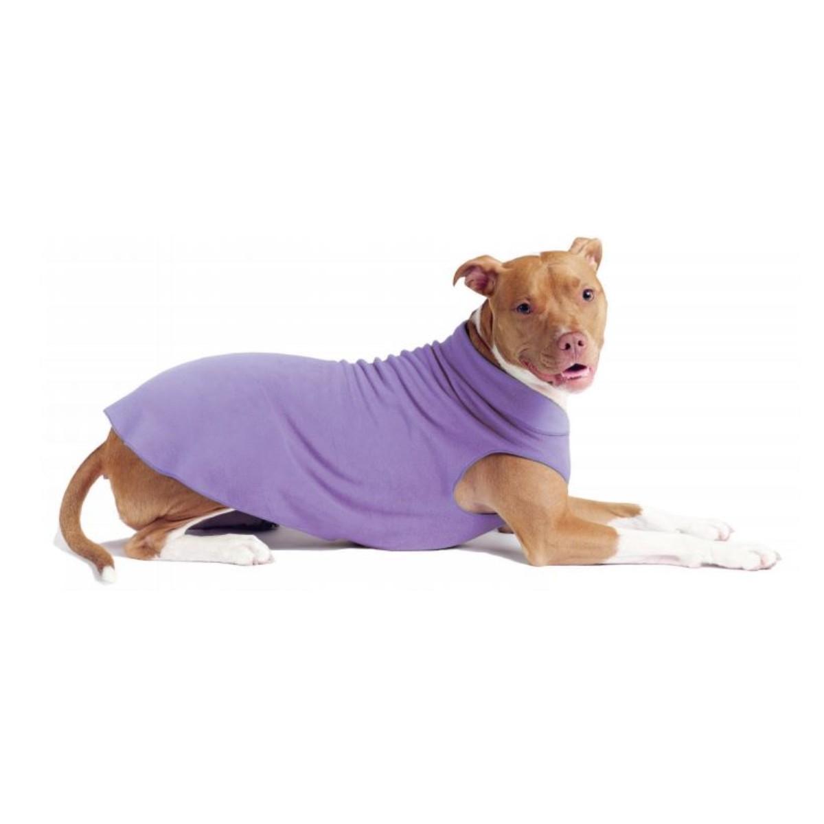Gold Paw Fleece Dog Jacket - Lavender
