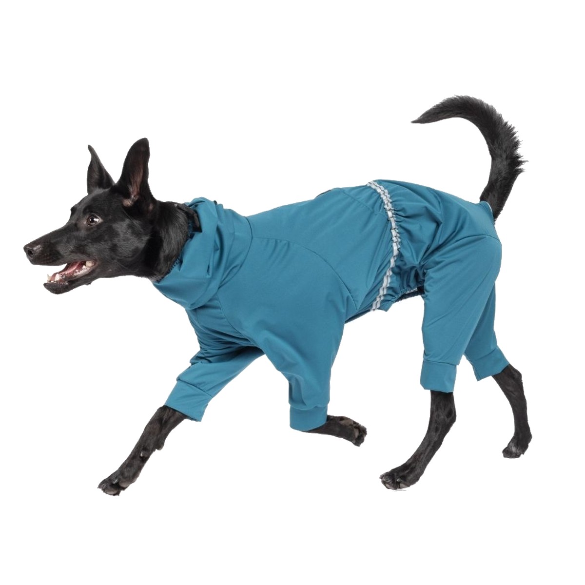 Gold Paw Flight Suit Dog Jumpsuit - Lagoon Blue