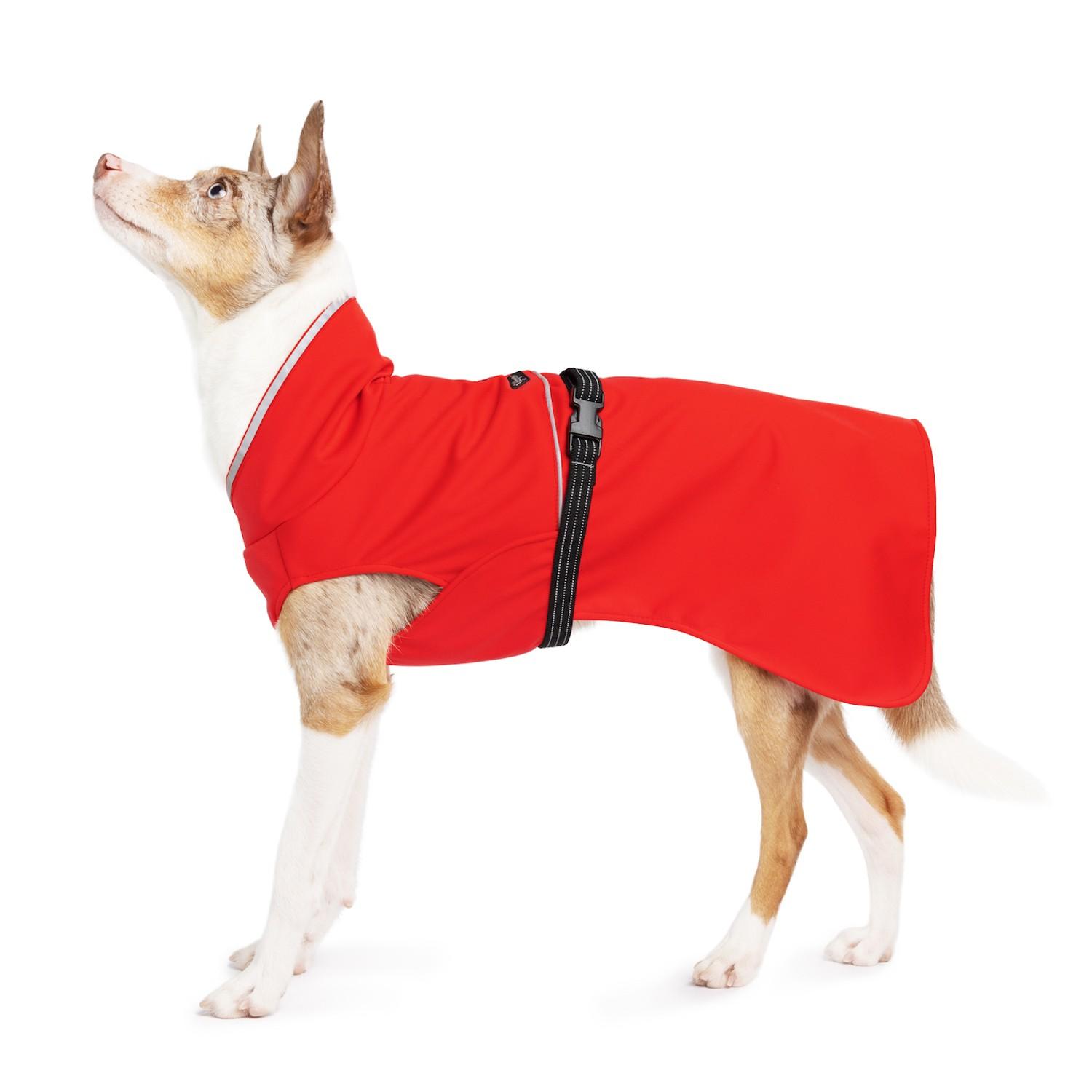 Gold Paw Rain Paw II Dog Raincoat - Bright Red/Orange
