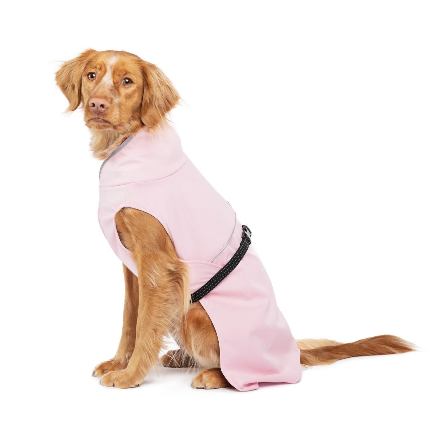 Gold Paw Rain Paw II Dog Raincoat - Petal Pink/Fuchsia