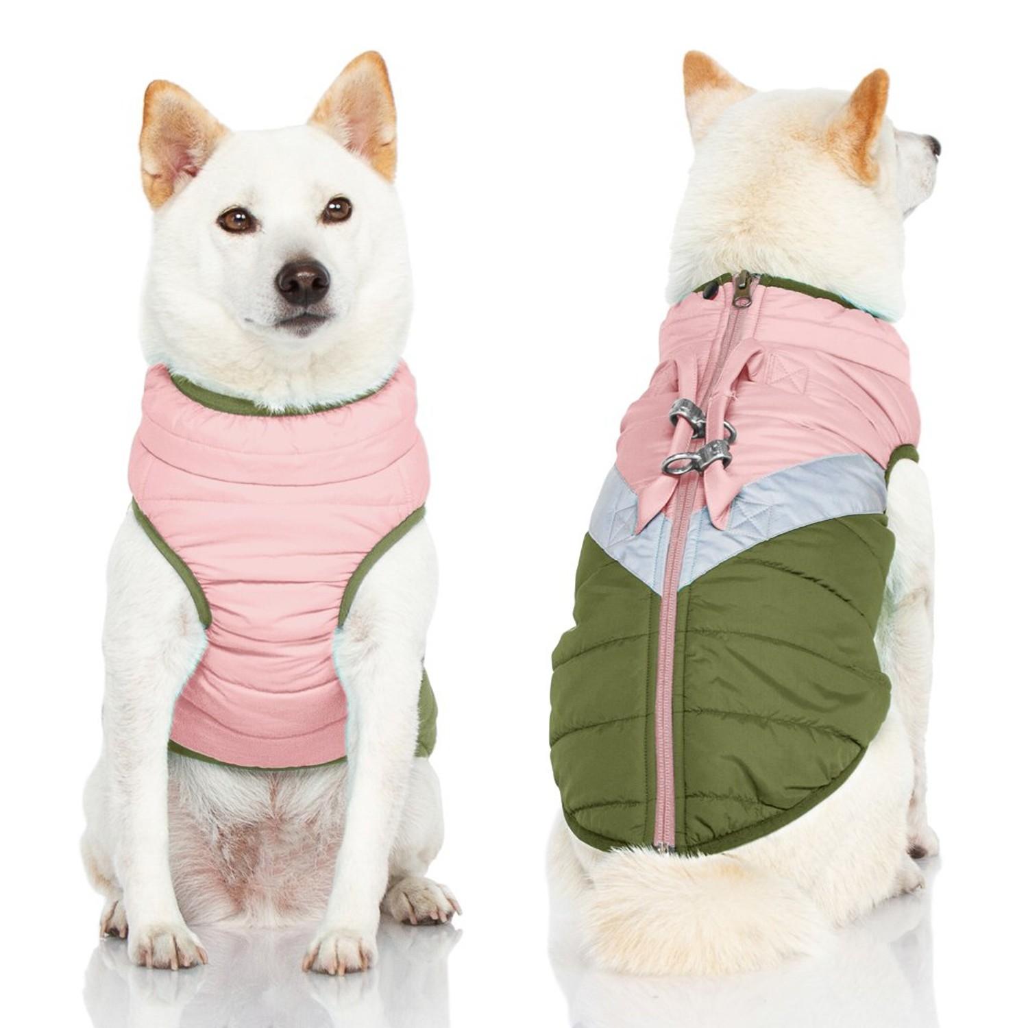 Gooby Mountaineer Dog Jacket - Peach | BaxterBoo