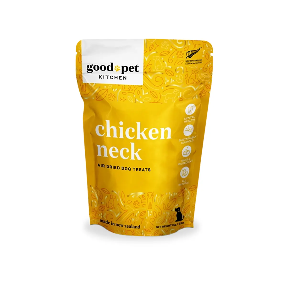 Good Pet Kitchen Air Dried Dog Treats - Chicken Neck