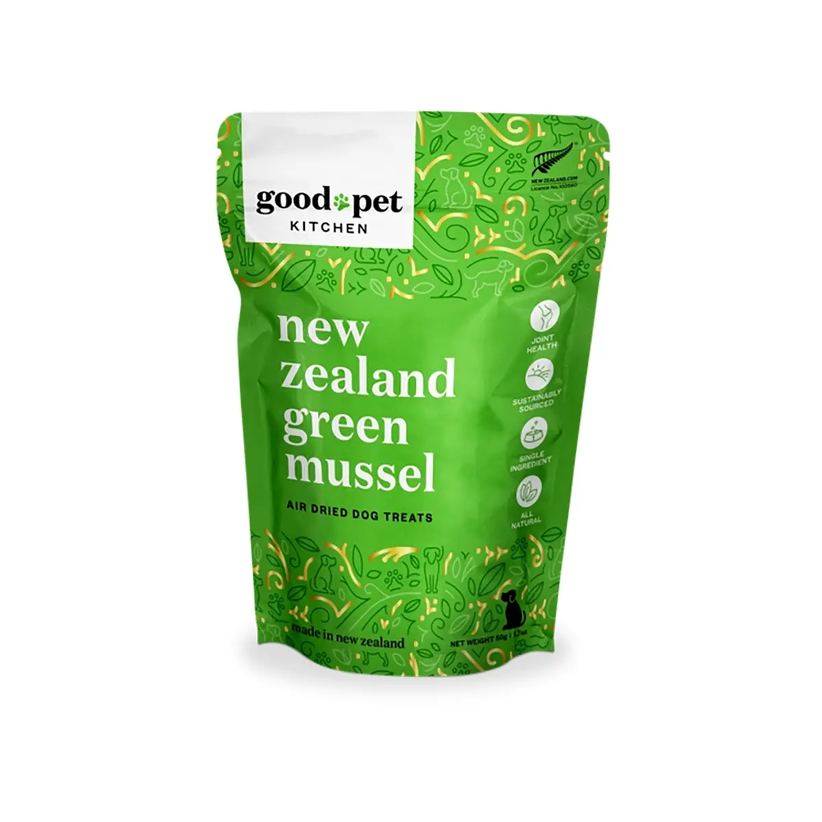 Good Pet Kitchen Air Dried Dog Treats - New Zealand Green Mussel