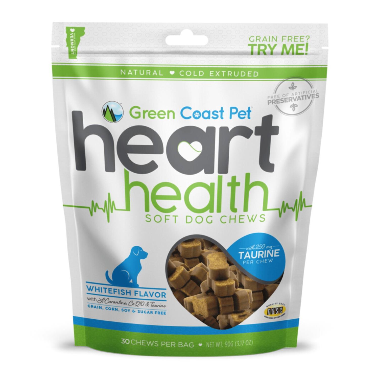 Green Coast Pet Heart Health Dog Soft Chews - Whitefish