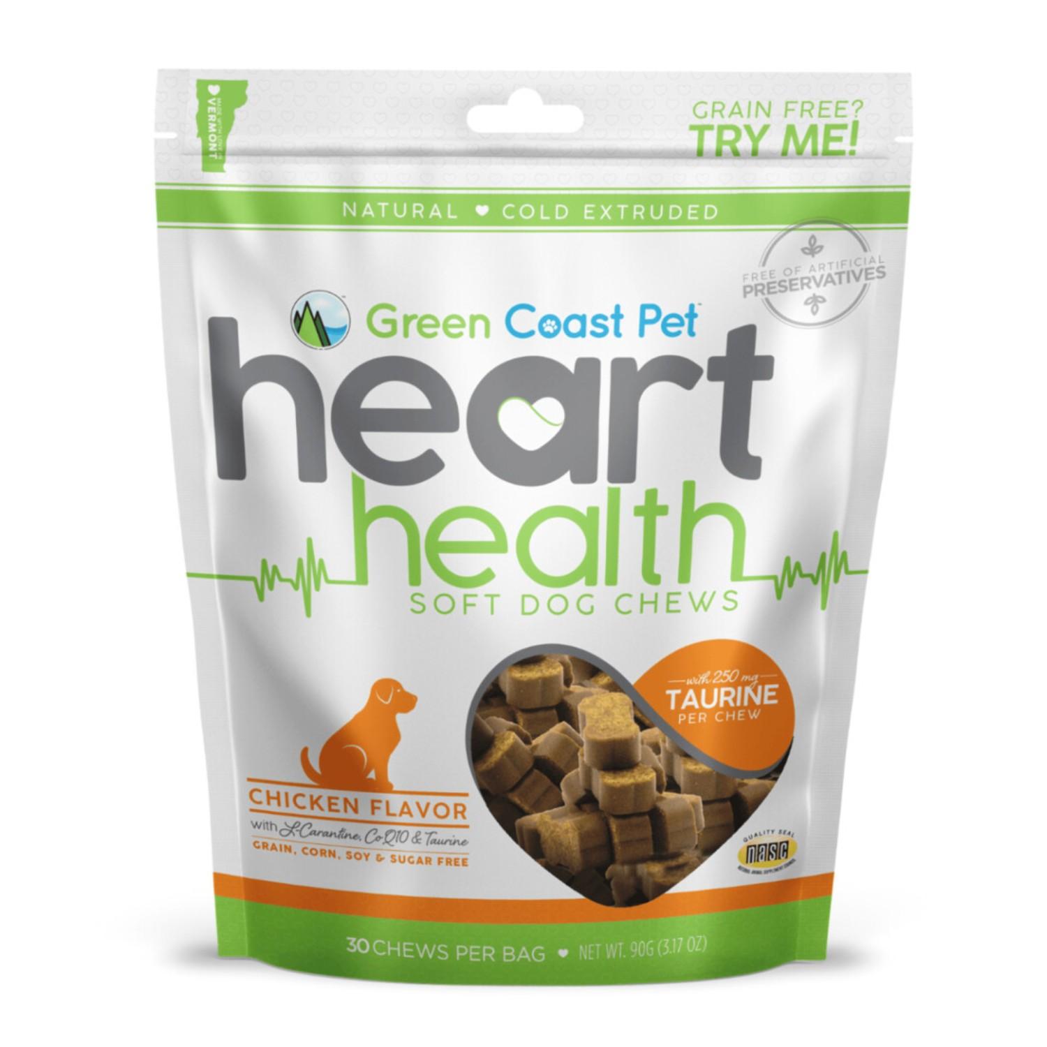 Green Coast Pet Heart Health Dog Soft Chews - Chicken 