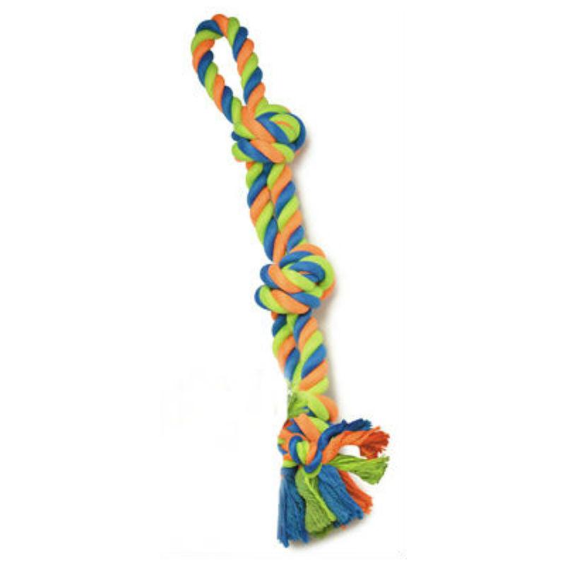 Grriggles Mighty Bright Rope Dog Toy - Double Tug