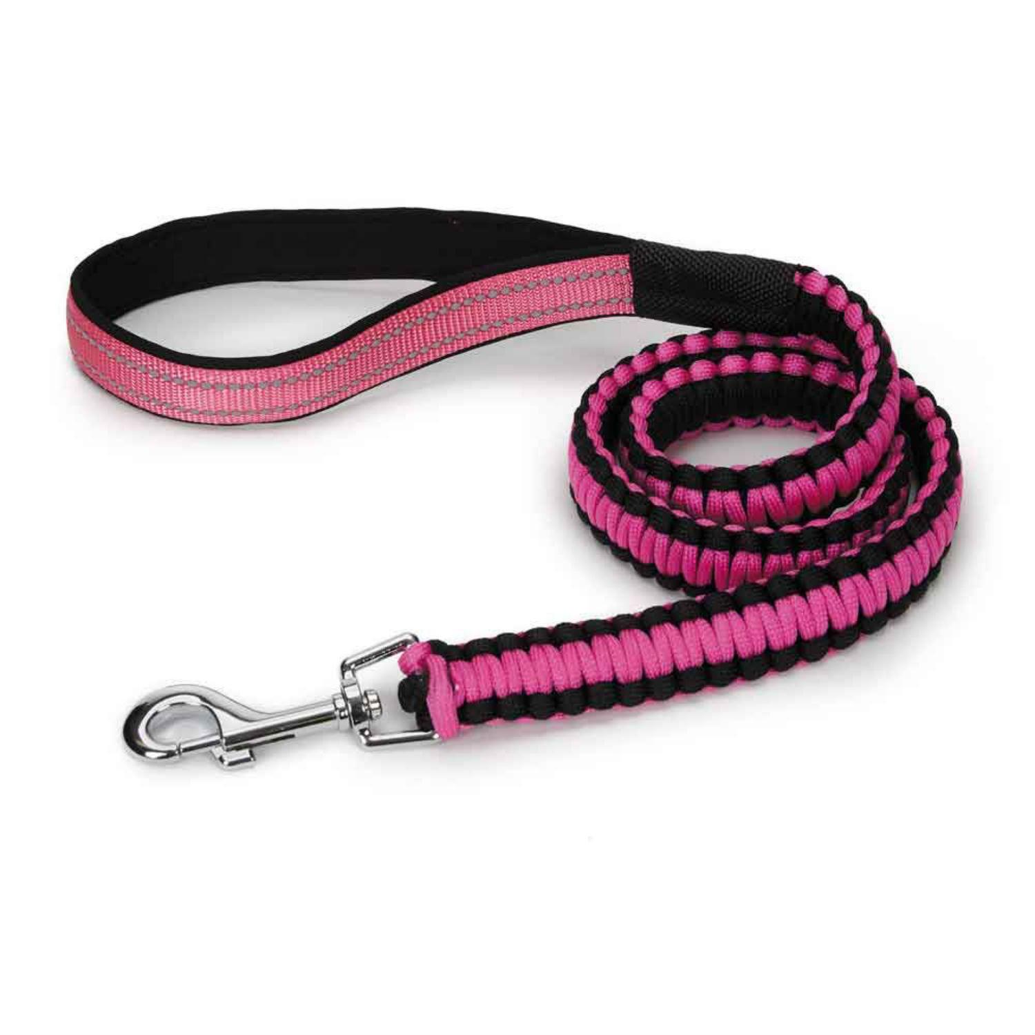 GG Reflective Paracord Lead 4 ft Pink