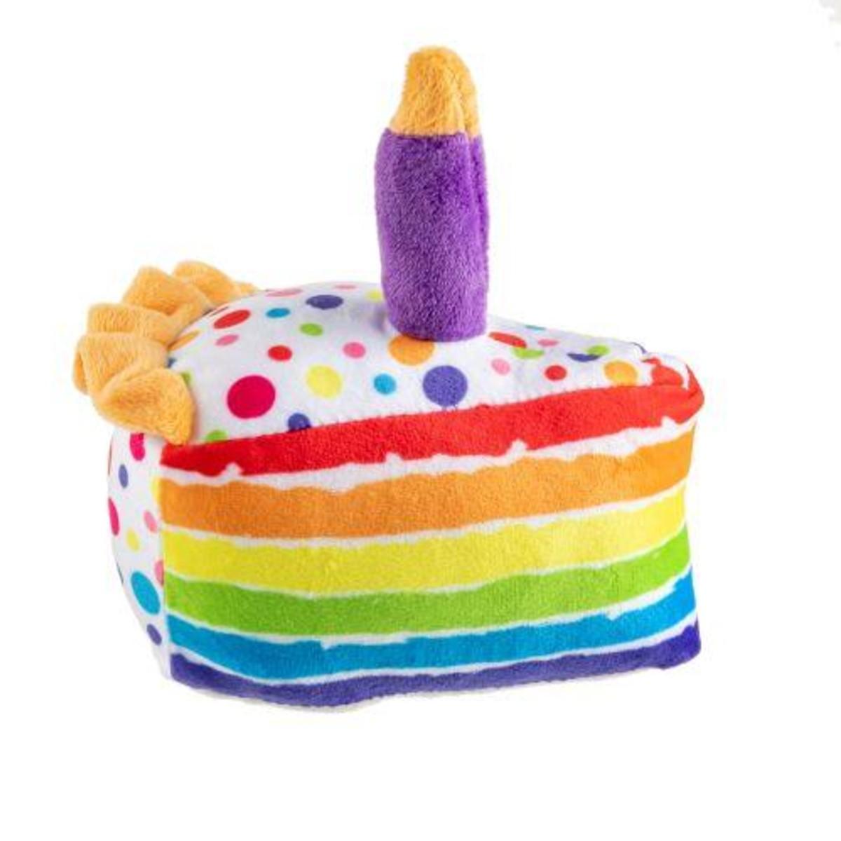 Haute Diggity Dog Happy Birthday Cake Slice Dog Toy