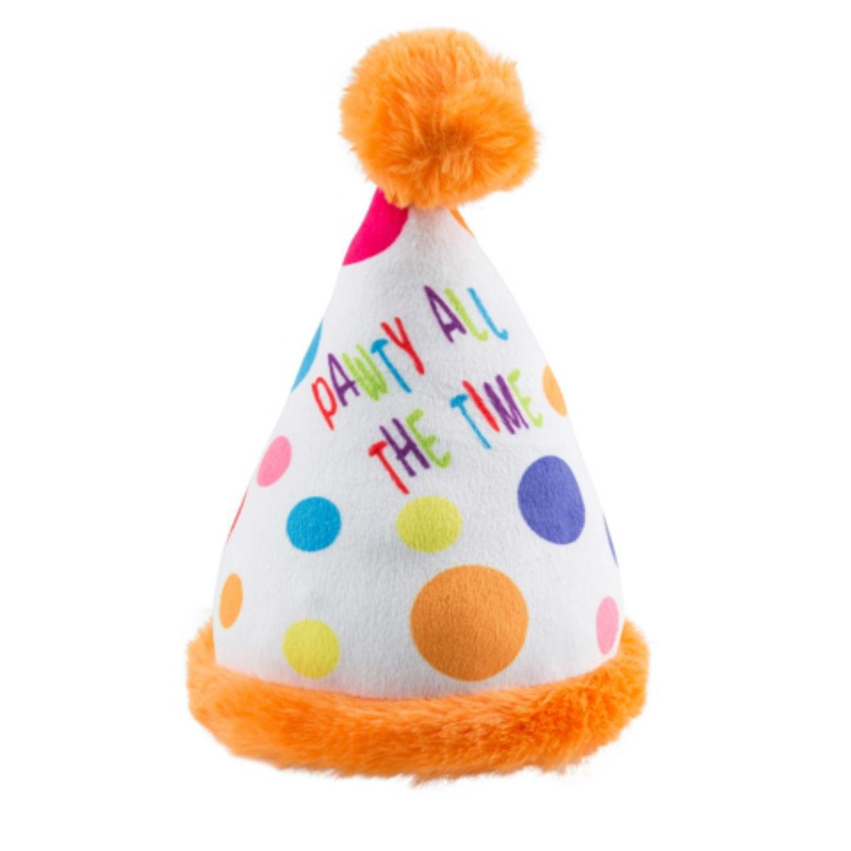 Haute Diggity Dog Happy Birthday Party Hat Dog Toy
