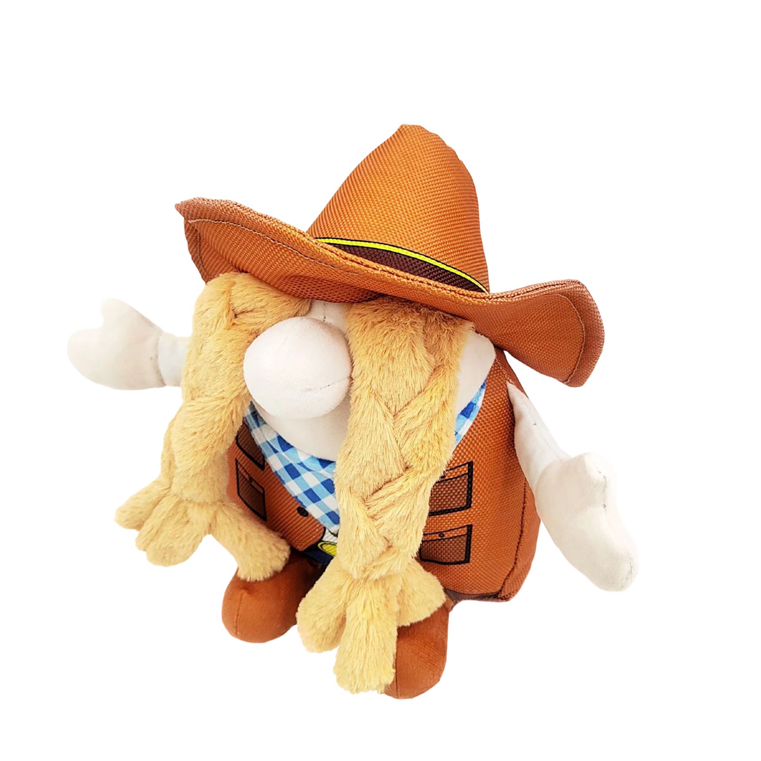 Happy Tails Doodles Gnome Dog Toy - Cowgirl