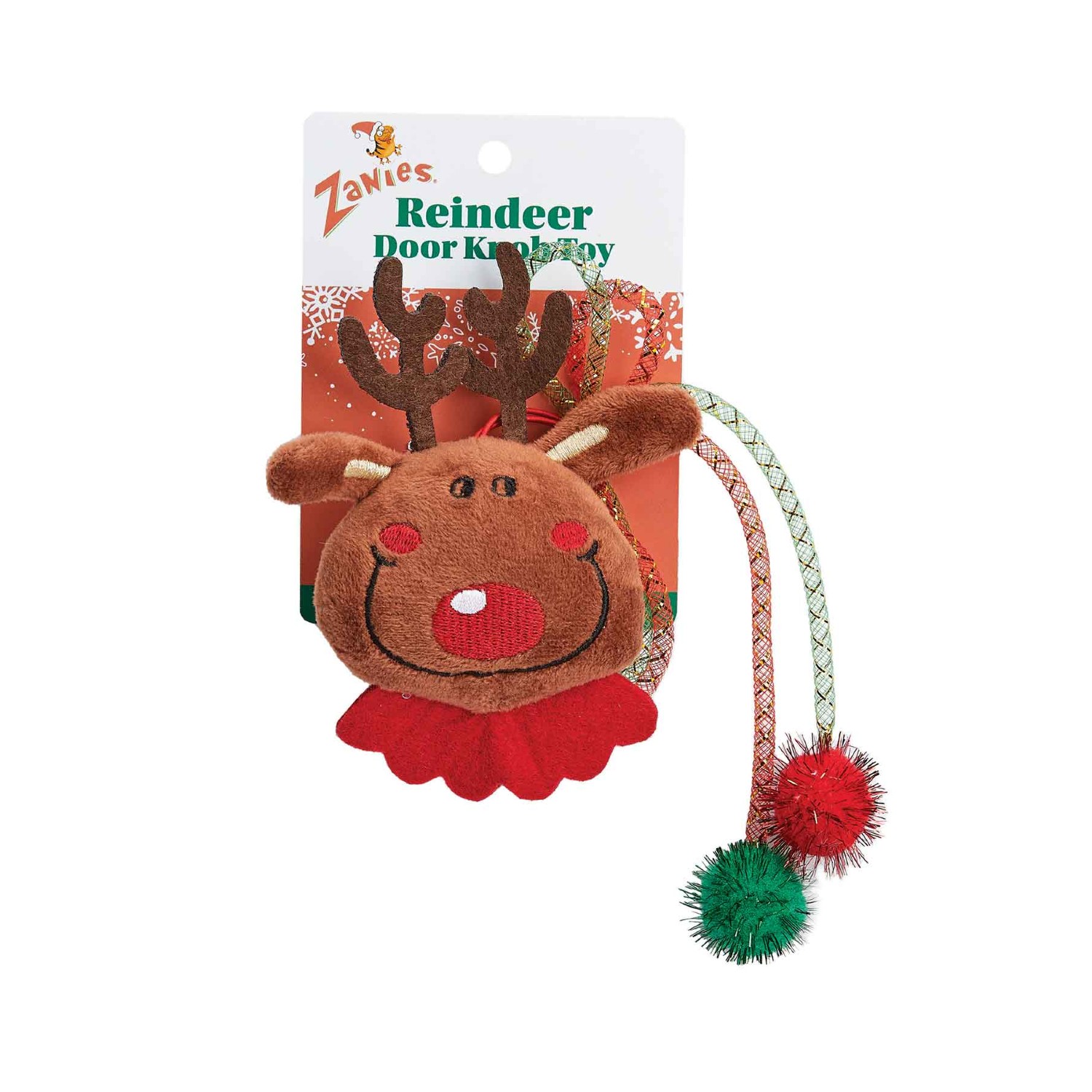 Zanies Holiday Door Knob Dangler Cat Toy - Reindeer