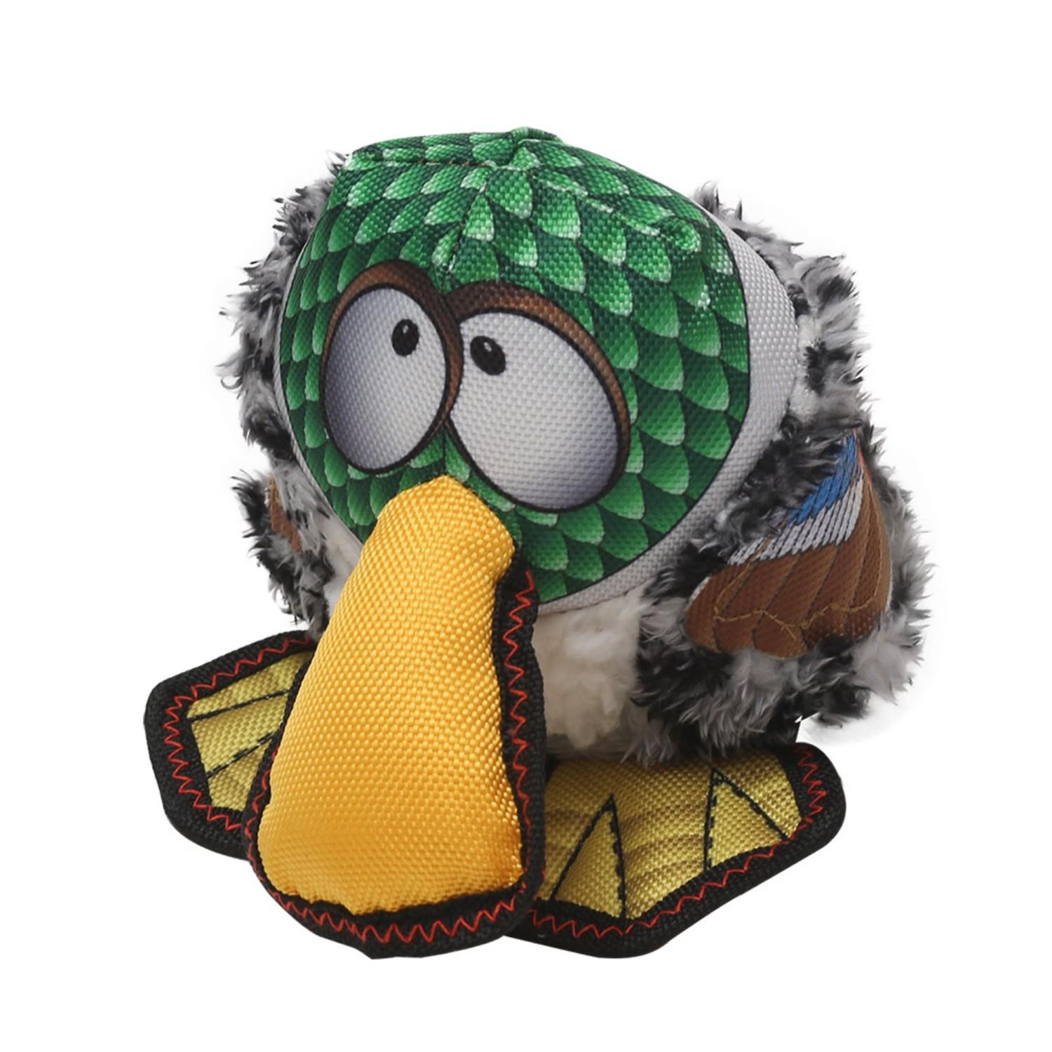 Happy Tails Loonies Durable Dog Toy - Zany Duck