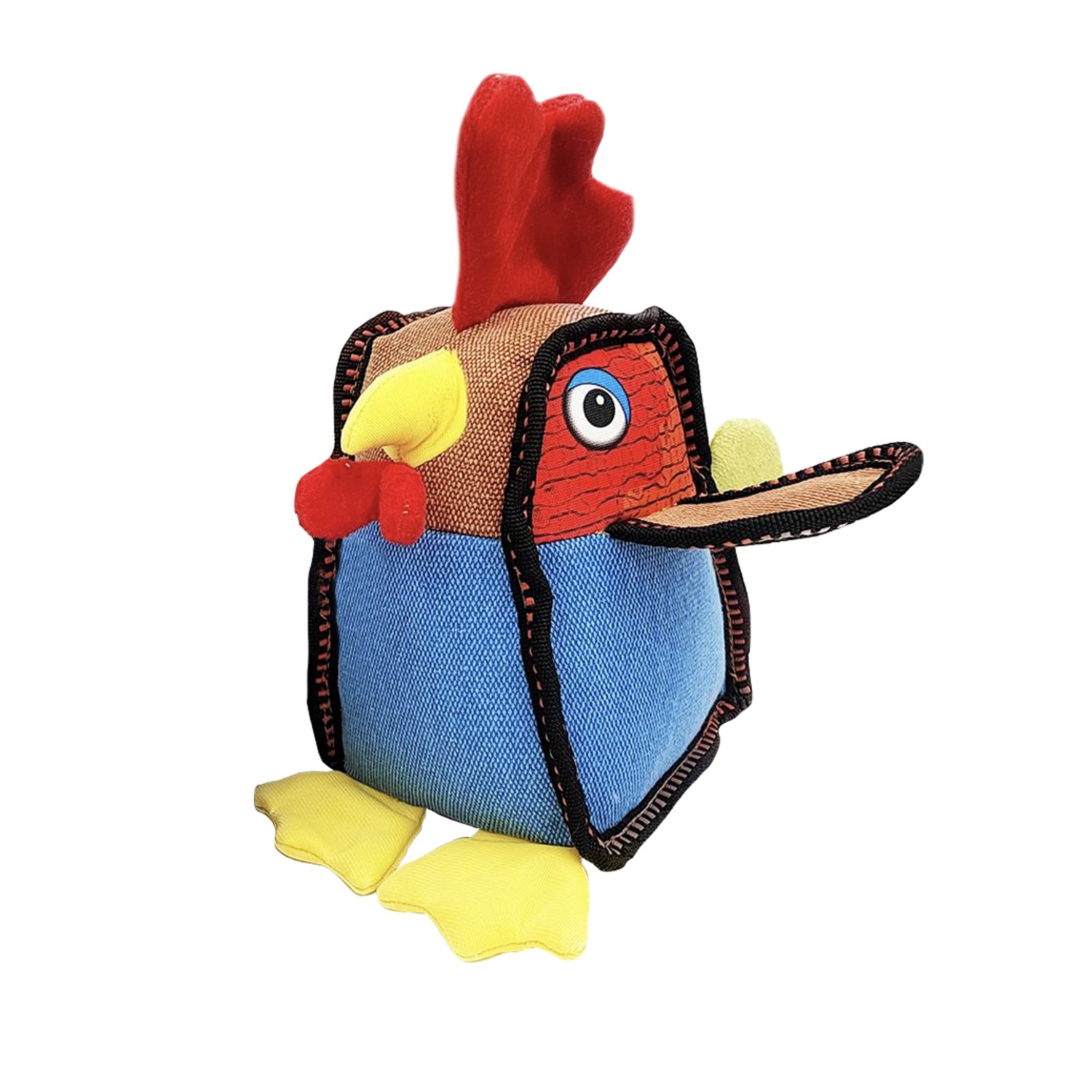 Happy Tails Loonies Square Durable Dog Toy - Rooster