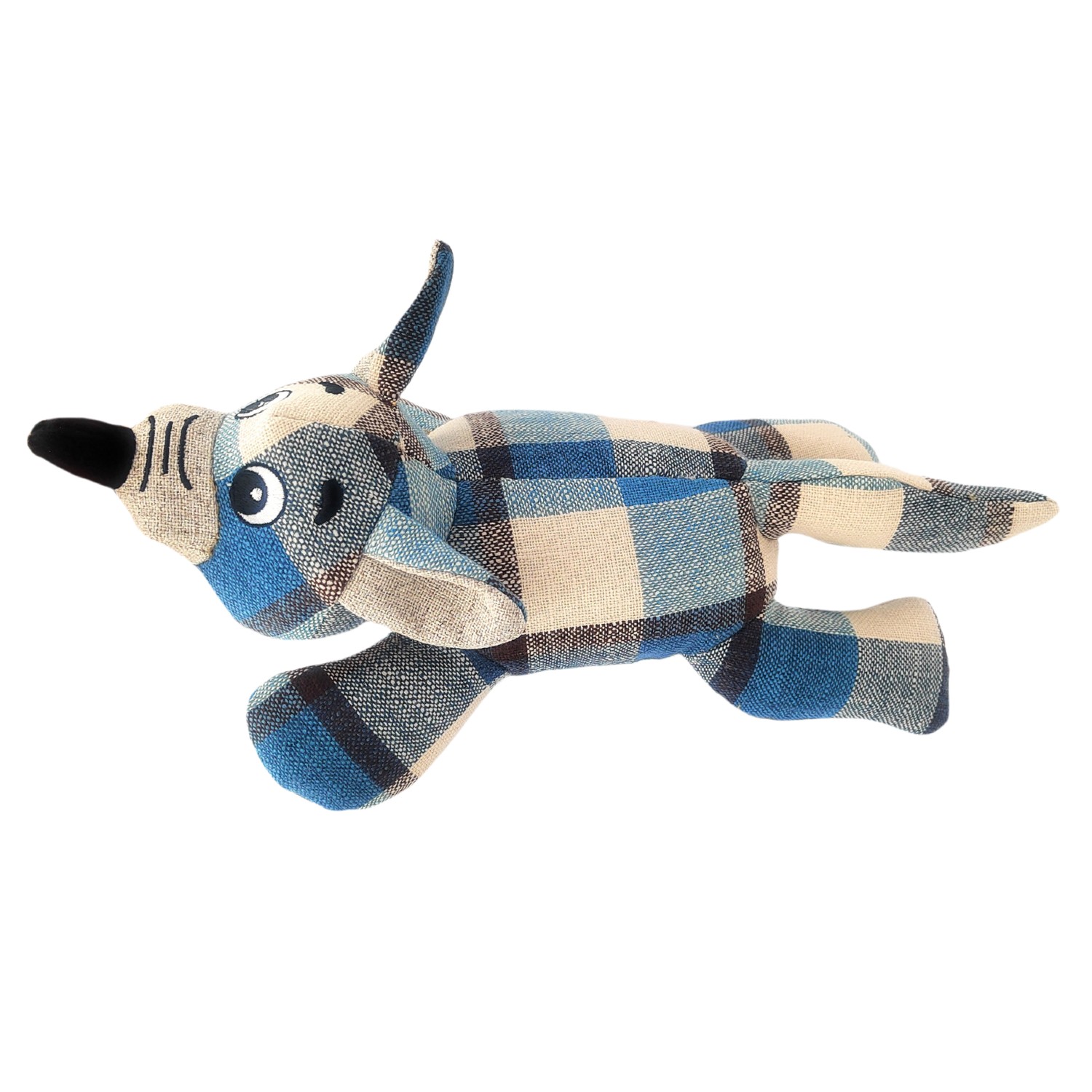 Happy Tails Plaids Plush Dog Toy - Fox