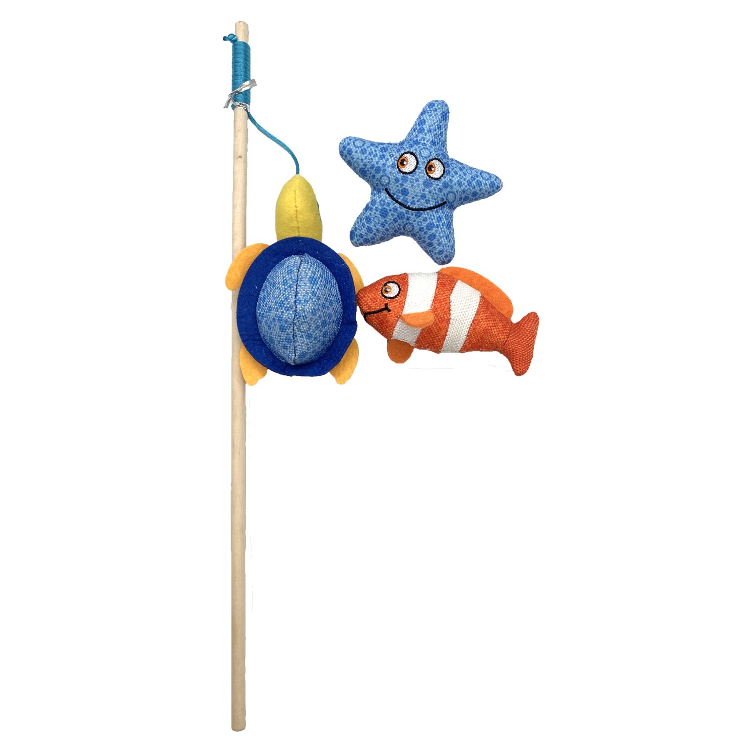 Happy Tails Seaside Teaser and Cat Toys - Starfish Friends
