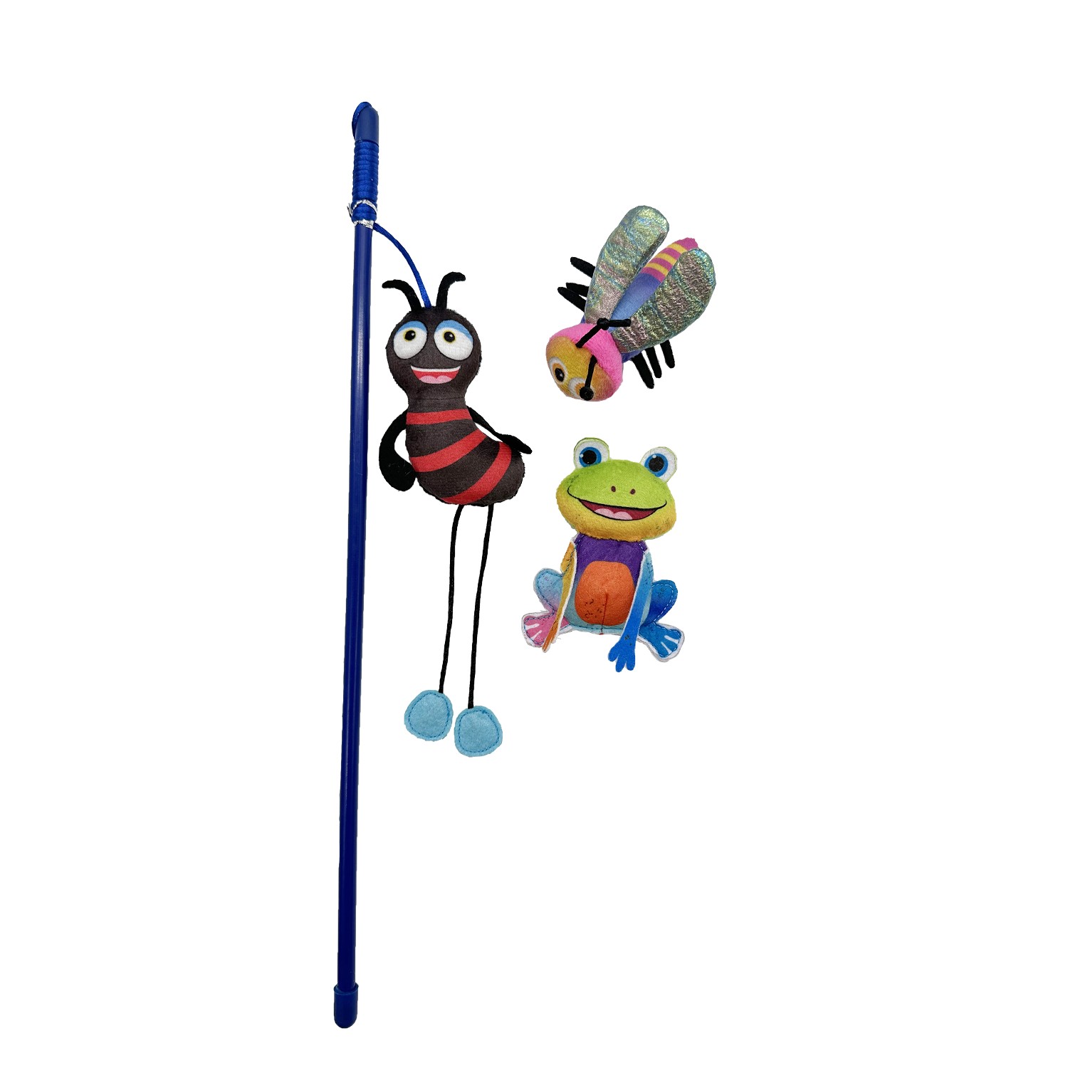 Happy Tails Summer Garden Teaser & Cat Toys - Frog Friends