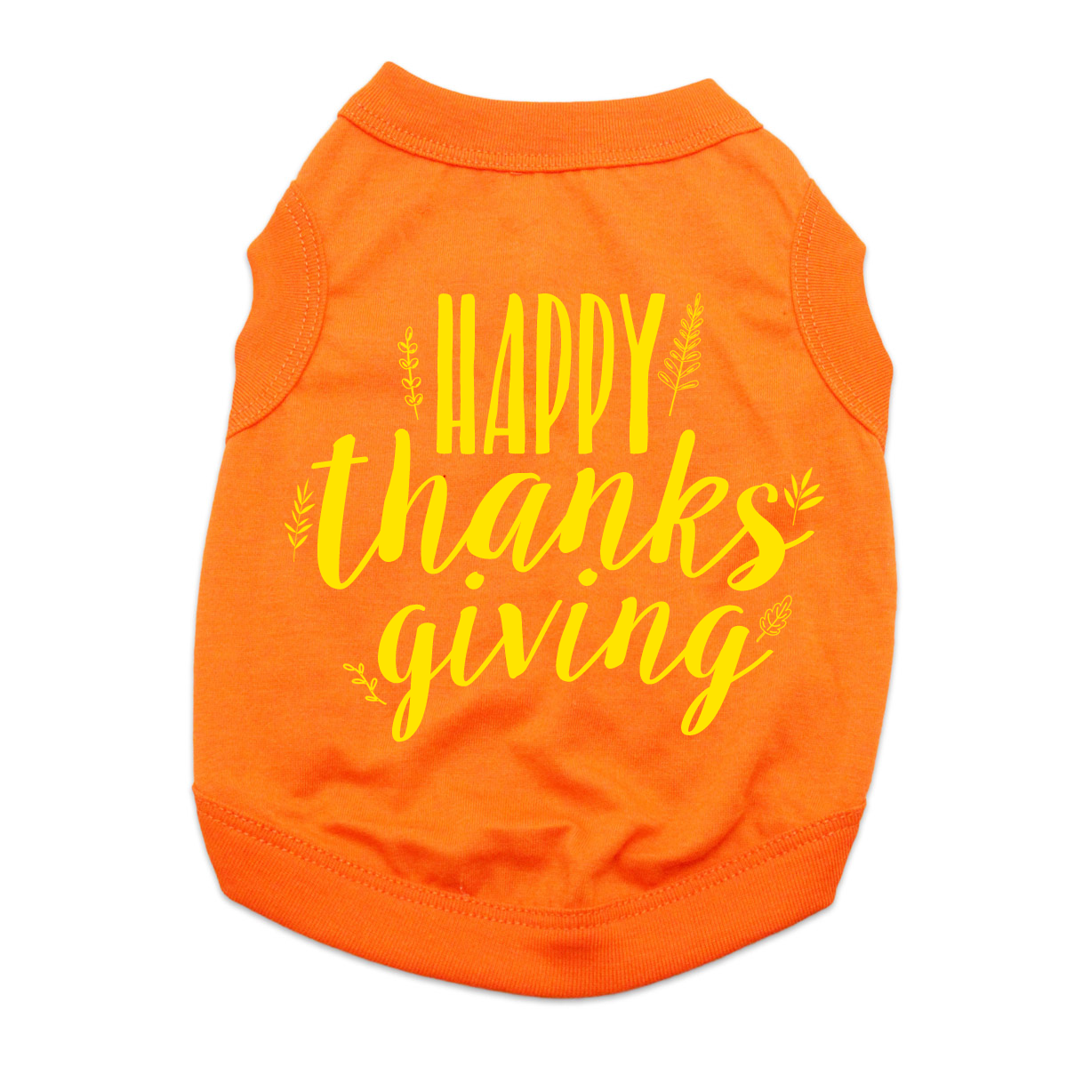Happy Thanksgiving Dog Shirt - Orange