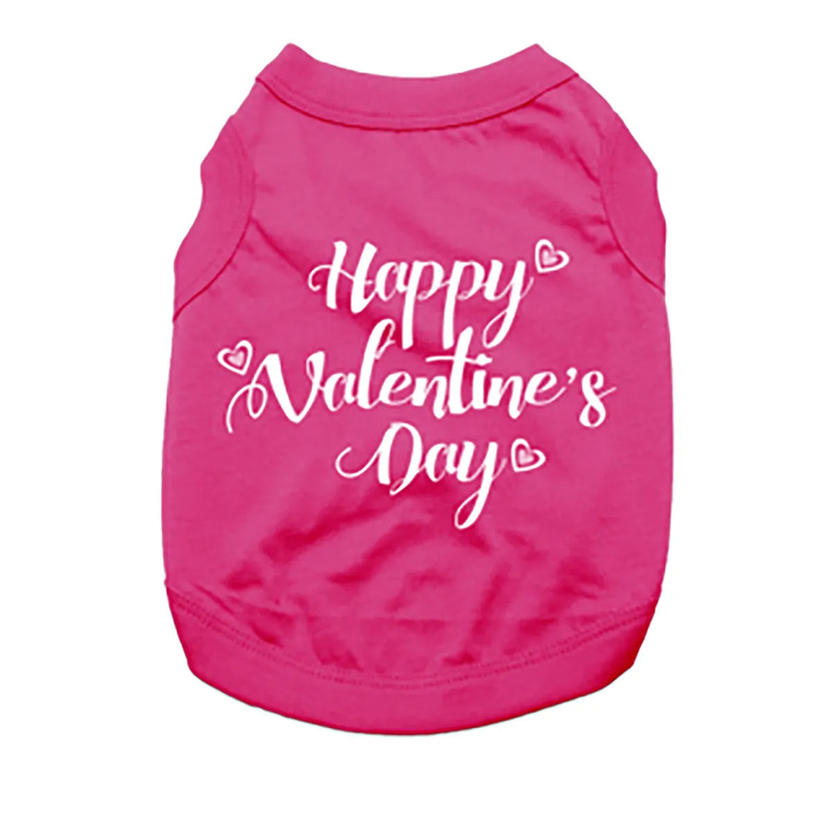 Happy Valentine's Day Dog Shirt - Bright Pink