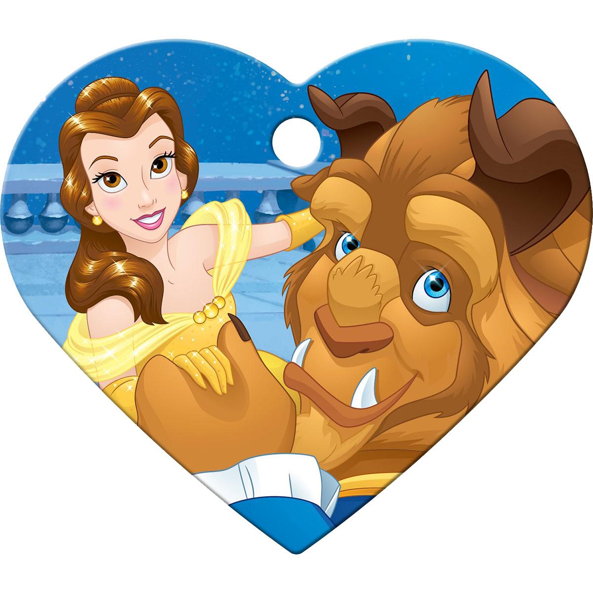 Heart Large Engravable Pet I.D. Tag - Disney© Belle and The Beast