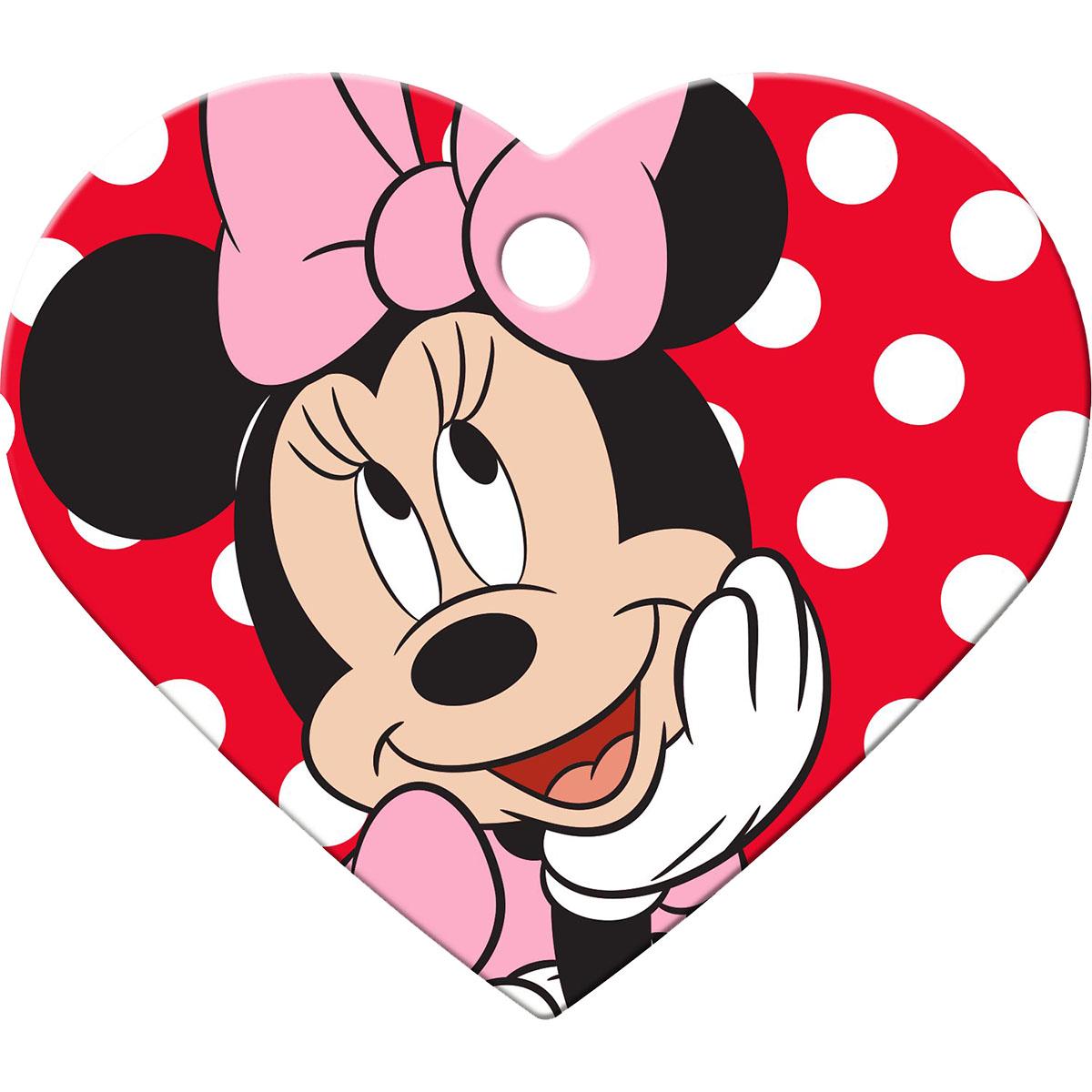 Heart Large Engravable Pet I.D. Tag - Disney© Minnie Mouse