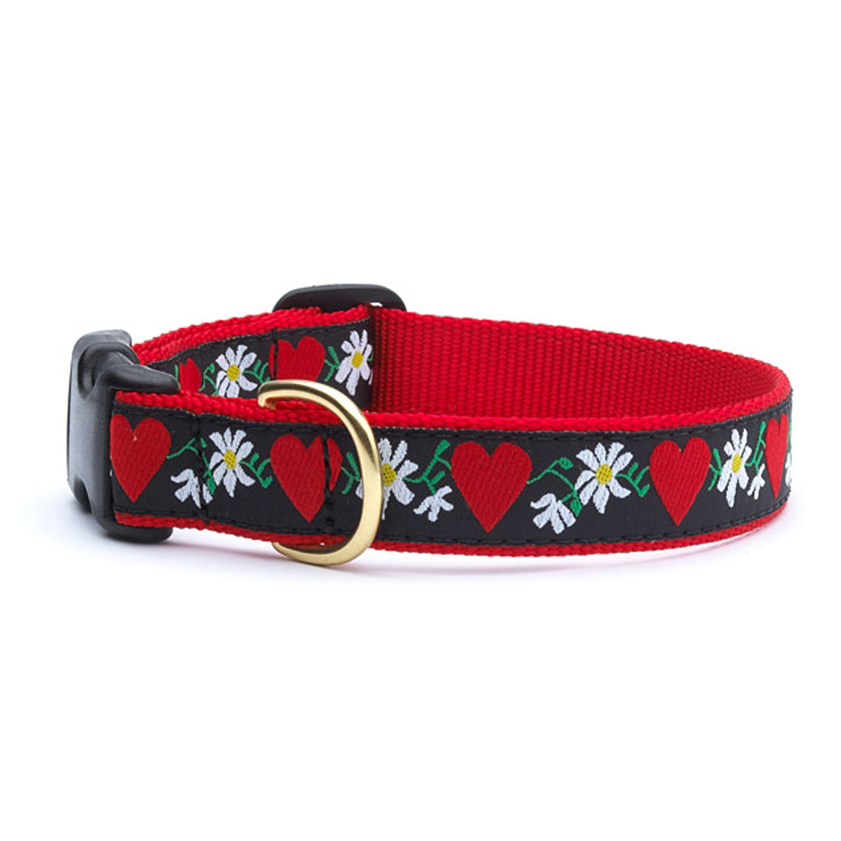 Hearts and Flowers Dog Collar by Up Country