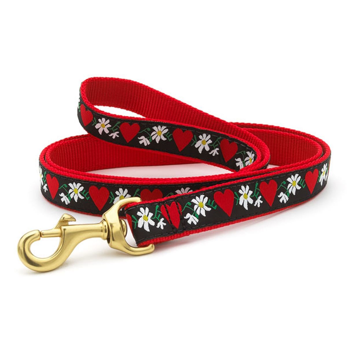 Hearts and Flowers Dog Leash by Up Country