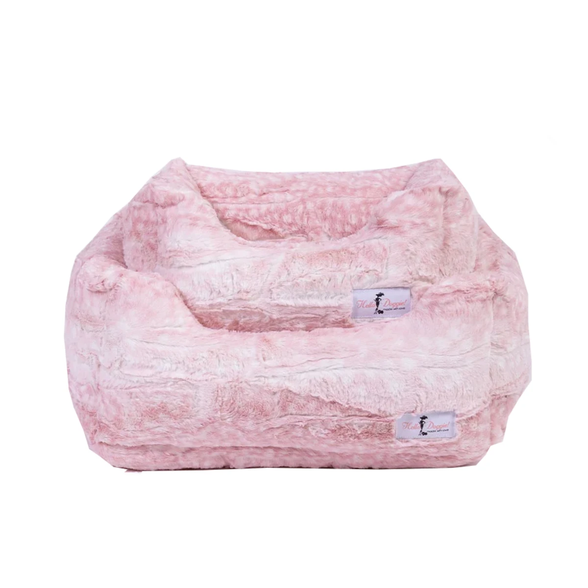 Hello Doggie Cashmere Dog Bed - Pink Fawn