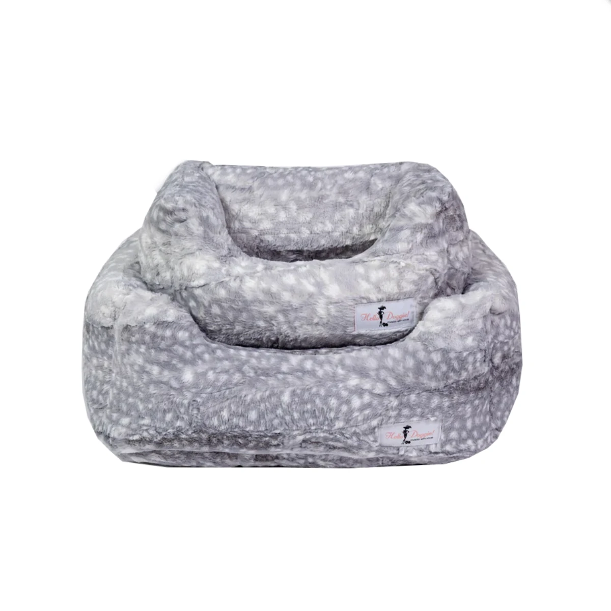 Hello Doggie Cashmere Dog Bed - Silver Fawn