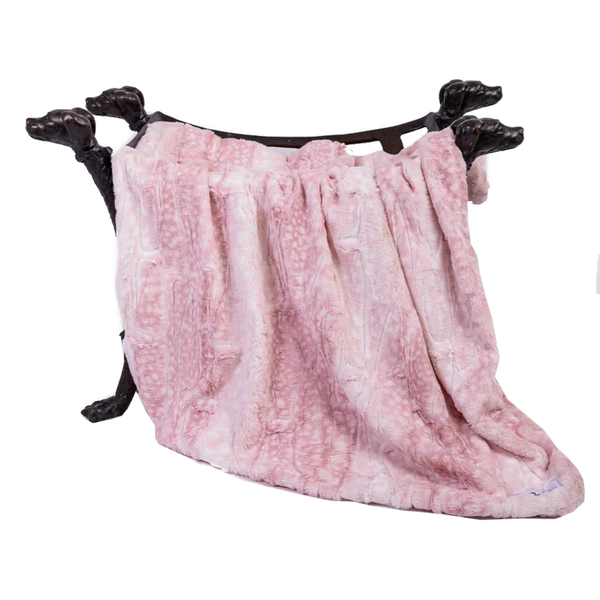 Hello Doggie Cashmere Dog Blanket - Pink Fawn