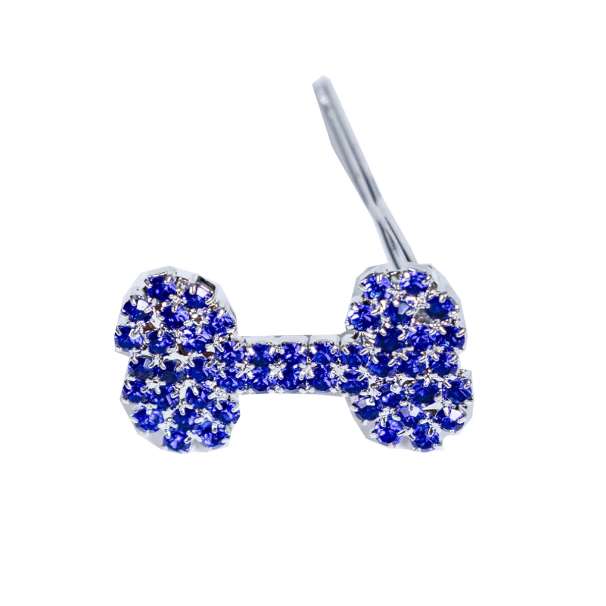 Hello Doggie Crystal Bone Dog Barrette - Blue