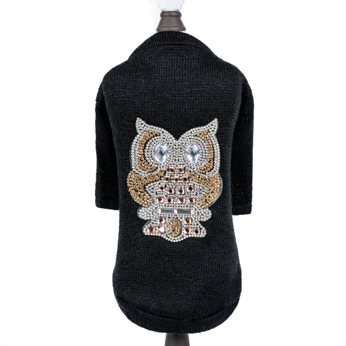 Hello Doggie Night Owl Dog Sweater - Black