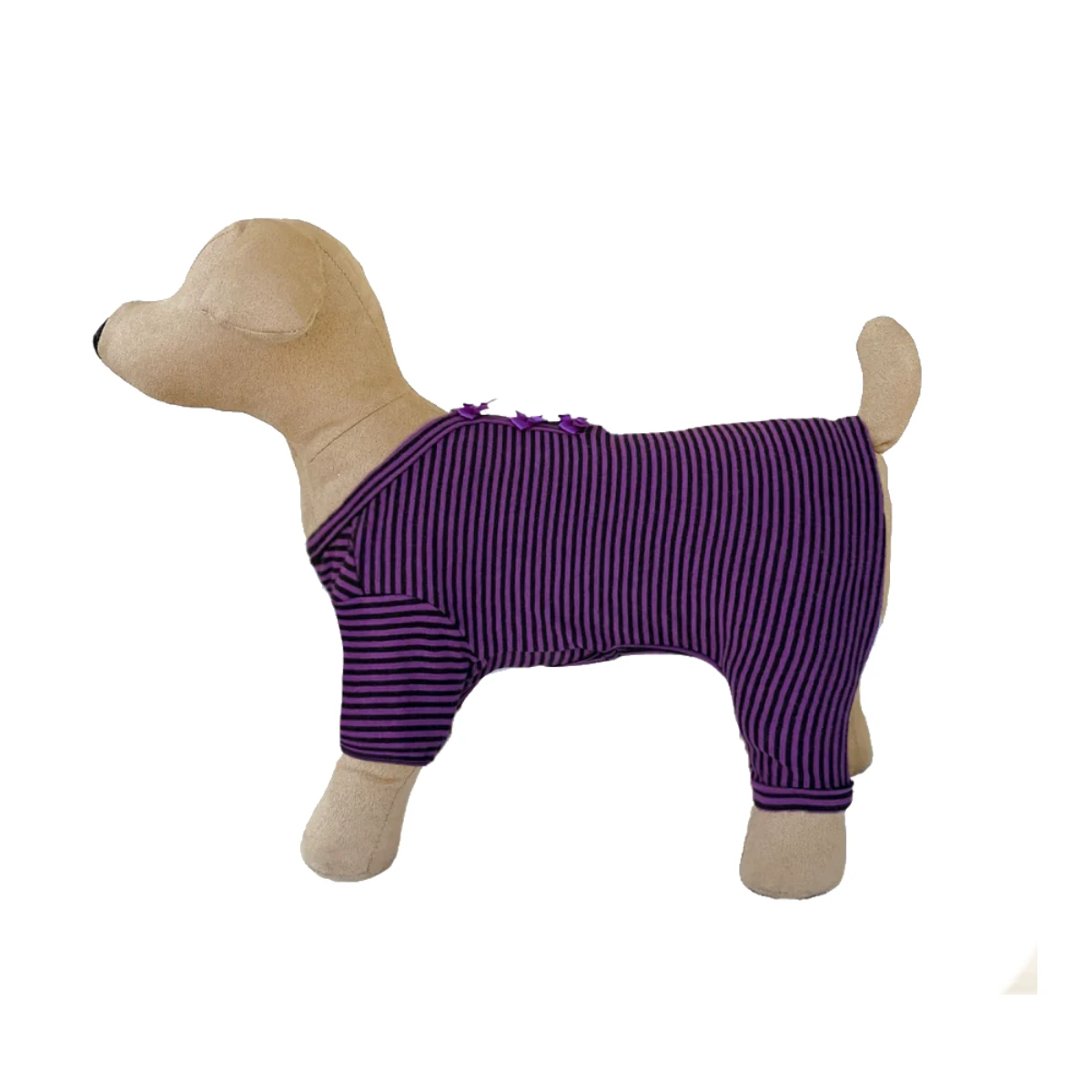 Hello Doggie Sweet Dreams Dog Pajamas - Striped Purple