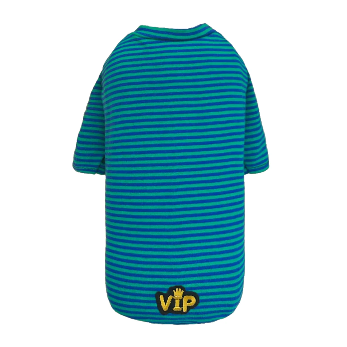 Hello Doggie VIP Baby Dog Shirt - Striped Teal