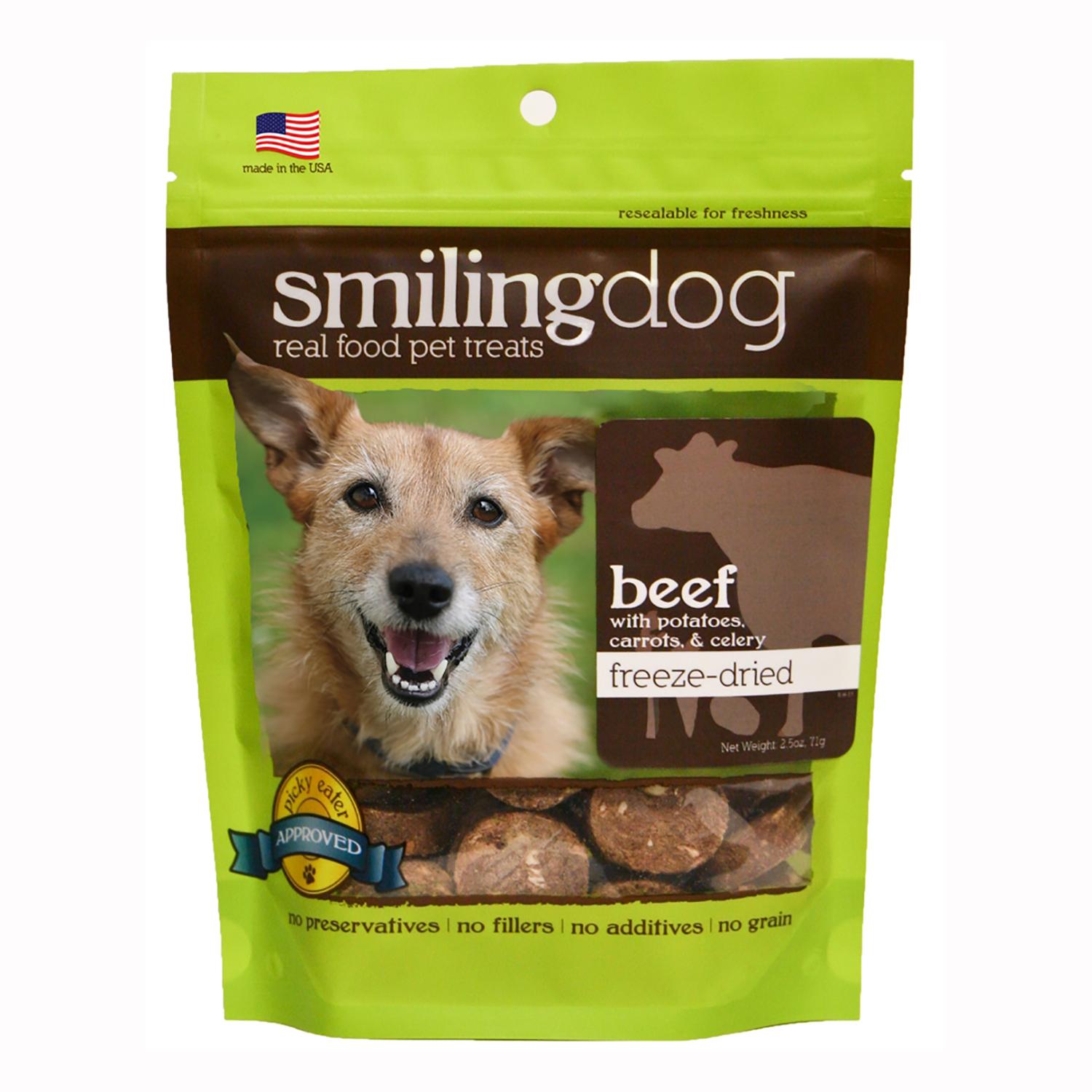 Herbsmith Freeze Dried Smiling Dog Treats - Beef