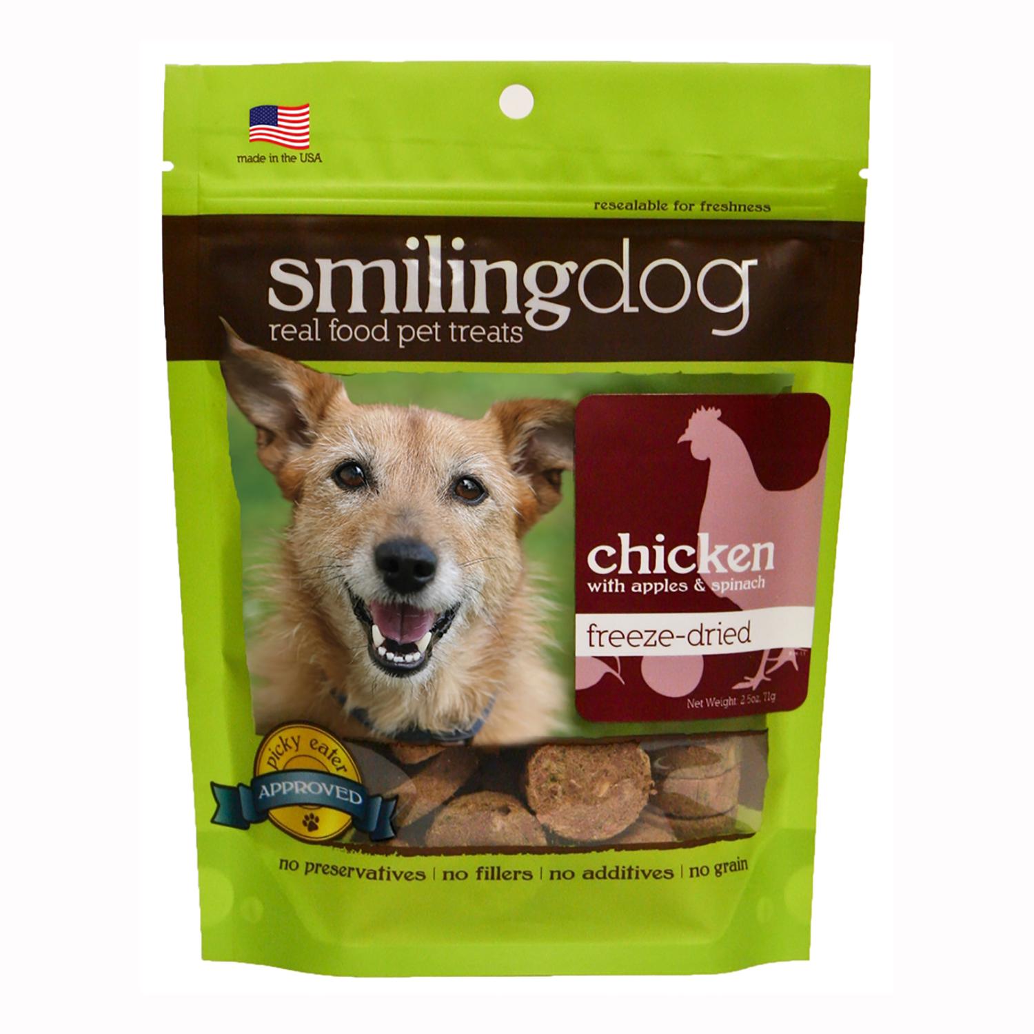 Herbsmith Freeze Dried Smiling Dog Treats - Chicken
