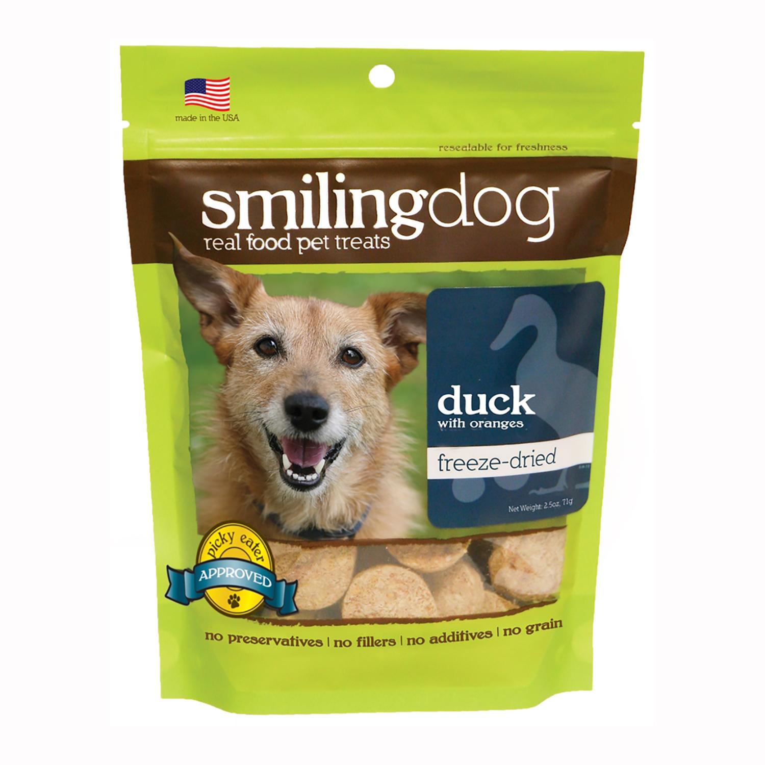 Herbsmith Freeze Dried Smiling Dog Treats - Duck