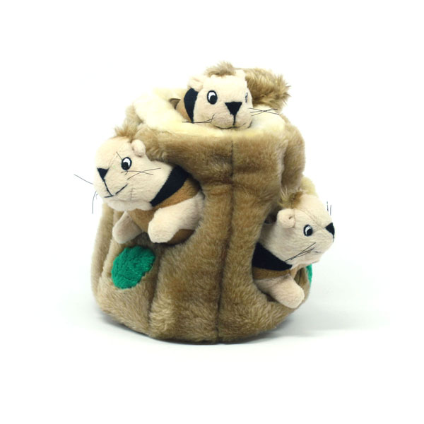 Outward Hound Hide-A-Squirrel Plush Dog Toy