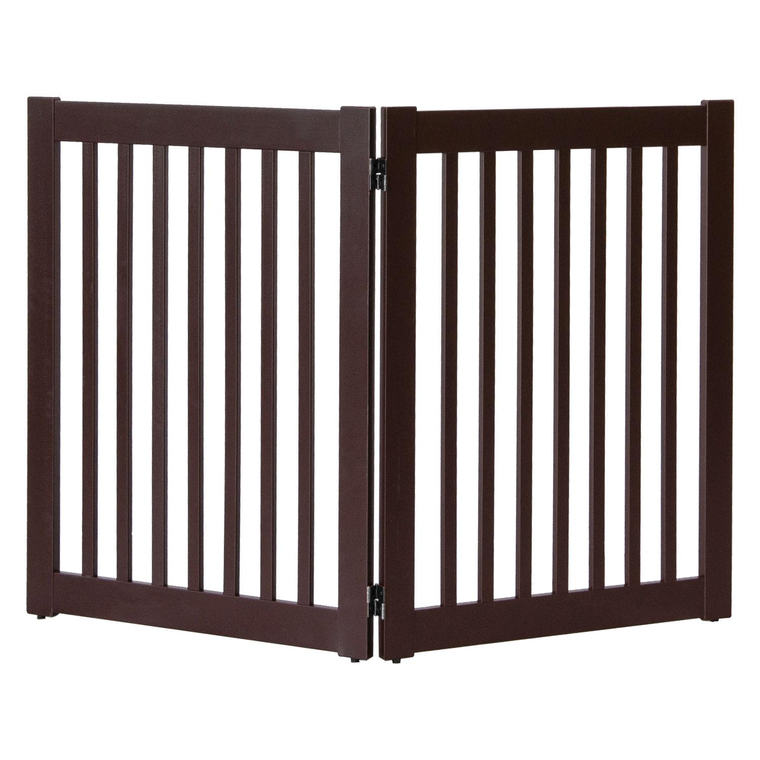 Dynamic Accents Highlander Free Standing EZ Dog Gate - Mahogany