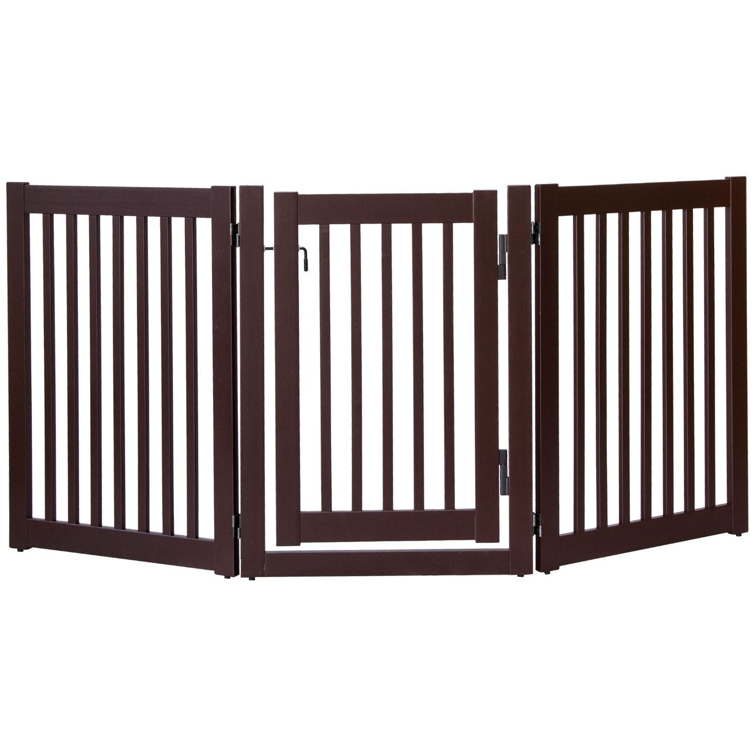 Dynamic Accents Highlander Walk-Through Dog Gate - Mahogany