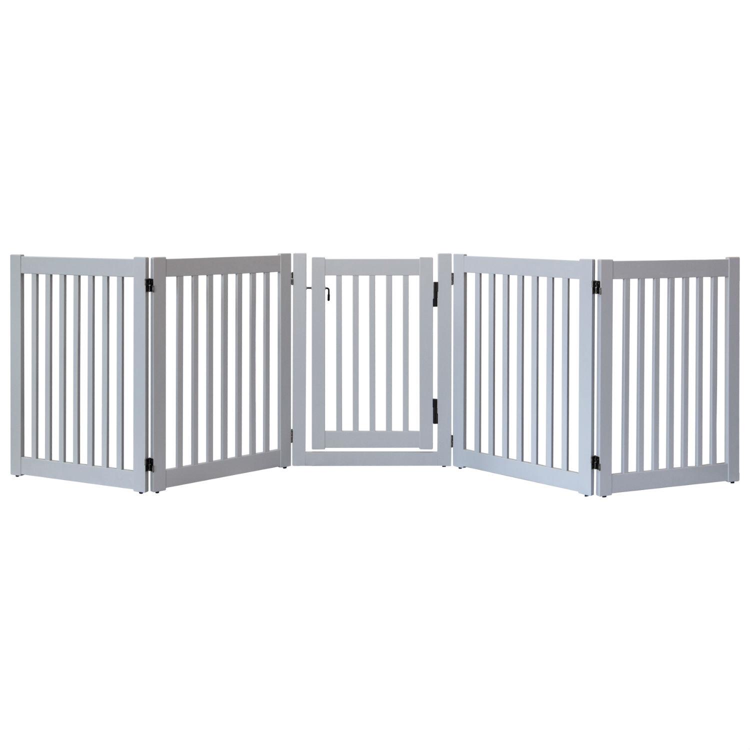 Dynamic Accents Highlander Walk-Through Dog Gate - Pumice Gray