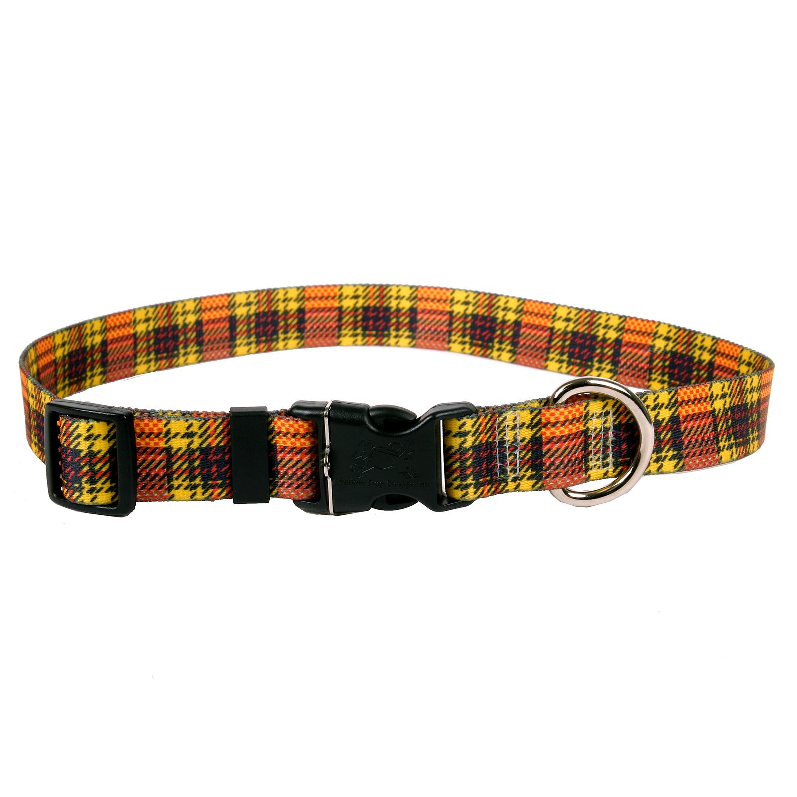 Highland Plaid Dog Collar by Yellow Dog - Yellow