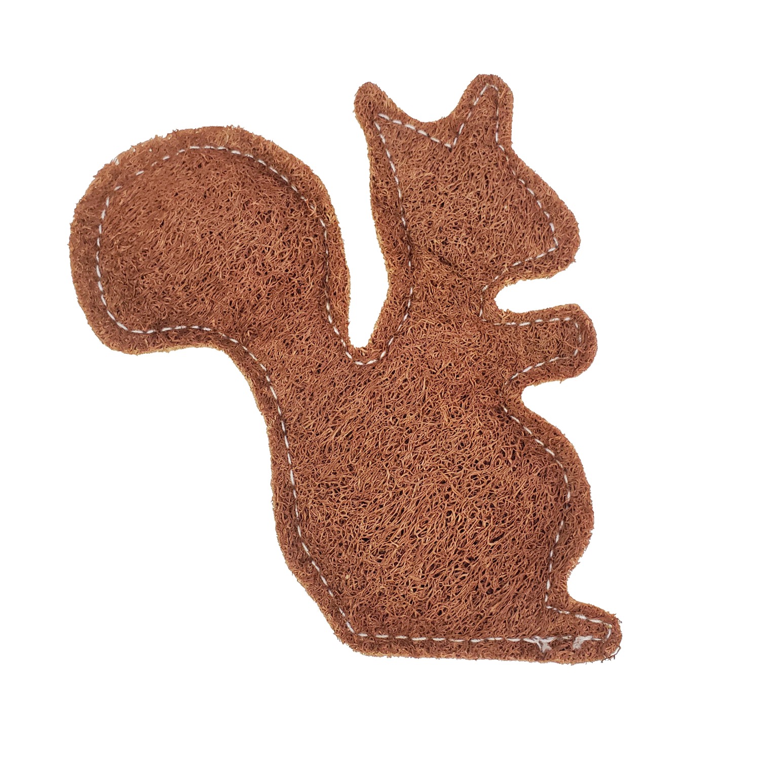 Hip Doggie Loofah Dental Dog Toy - Squirrel