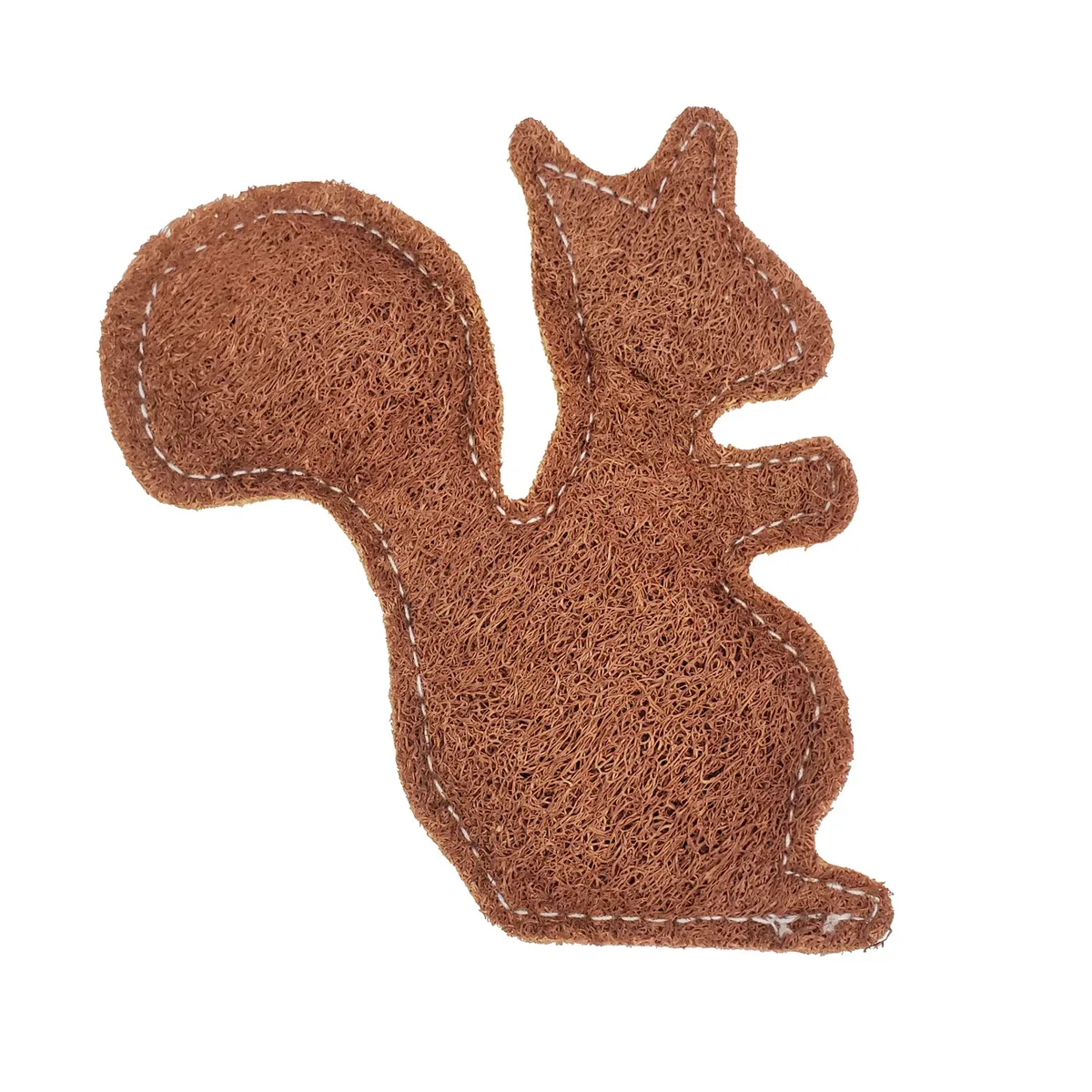 Hip Doggie Loofah Dental Dog Toy - Squirrel