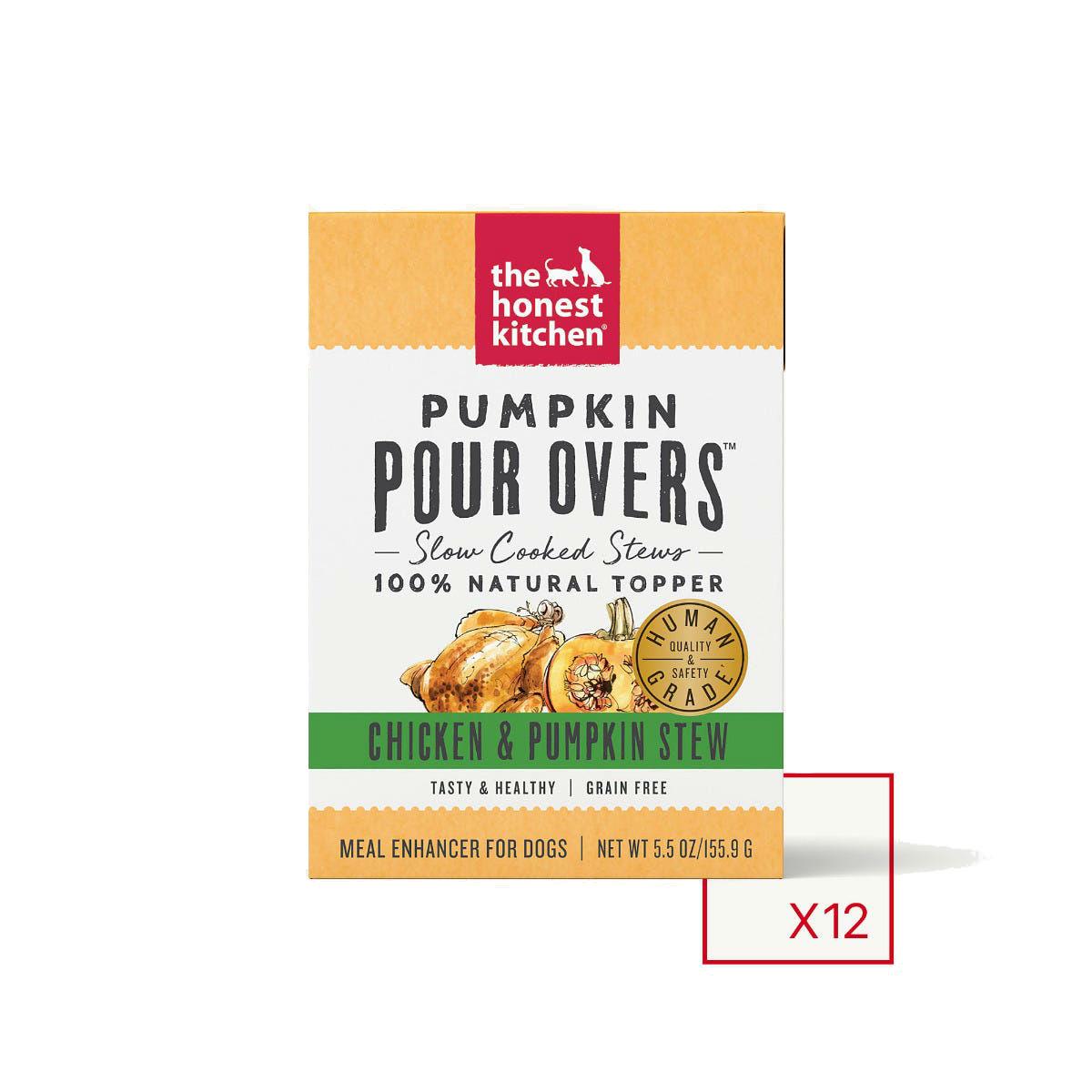 The Honest Kitchen Pumpkin Pour Overs Wet Dog Food Topper - Chicken & Pumpkin Stew