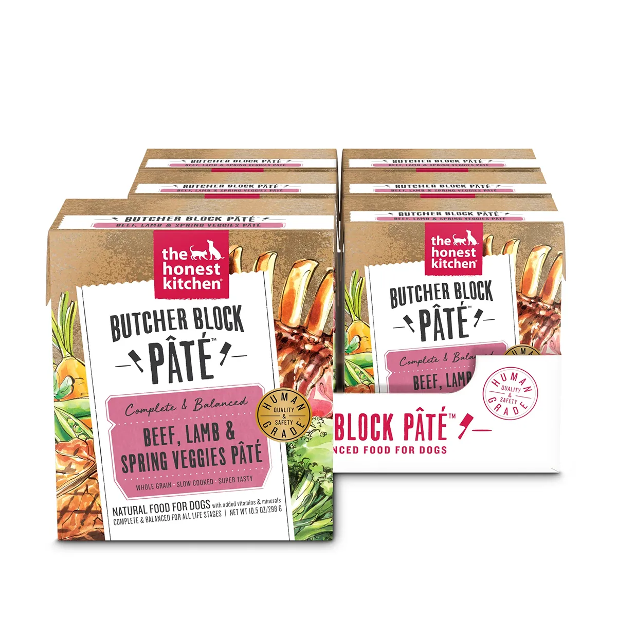 The Honest Kitchen Butcher Block Pate Wet Dog Food - Beef, Lamb & Spring Veggies