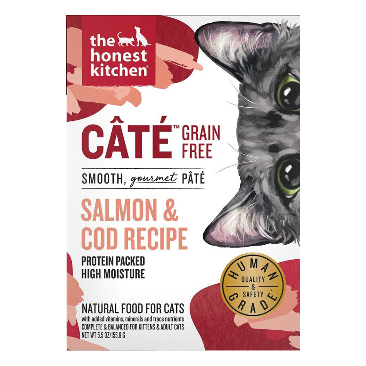 The Honest Kitchen Cate Grain-Free Salmon & Cod Pate Wet Cat Food