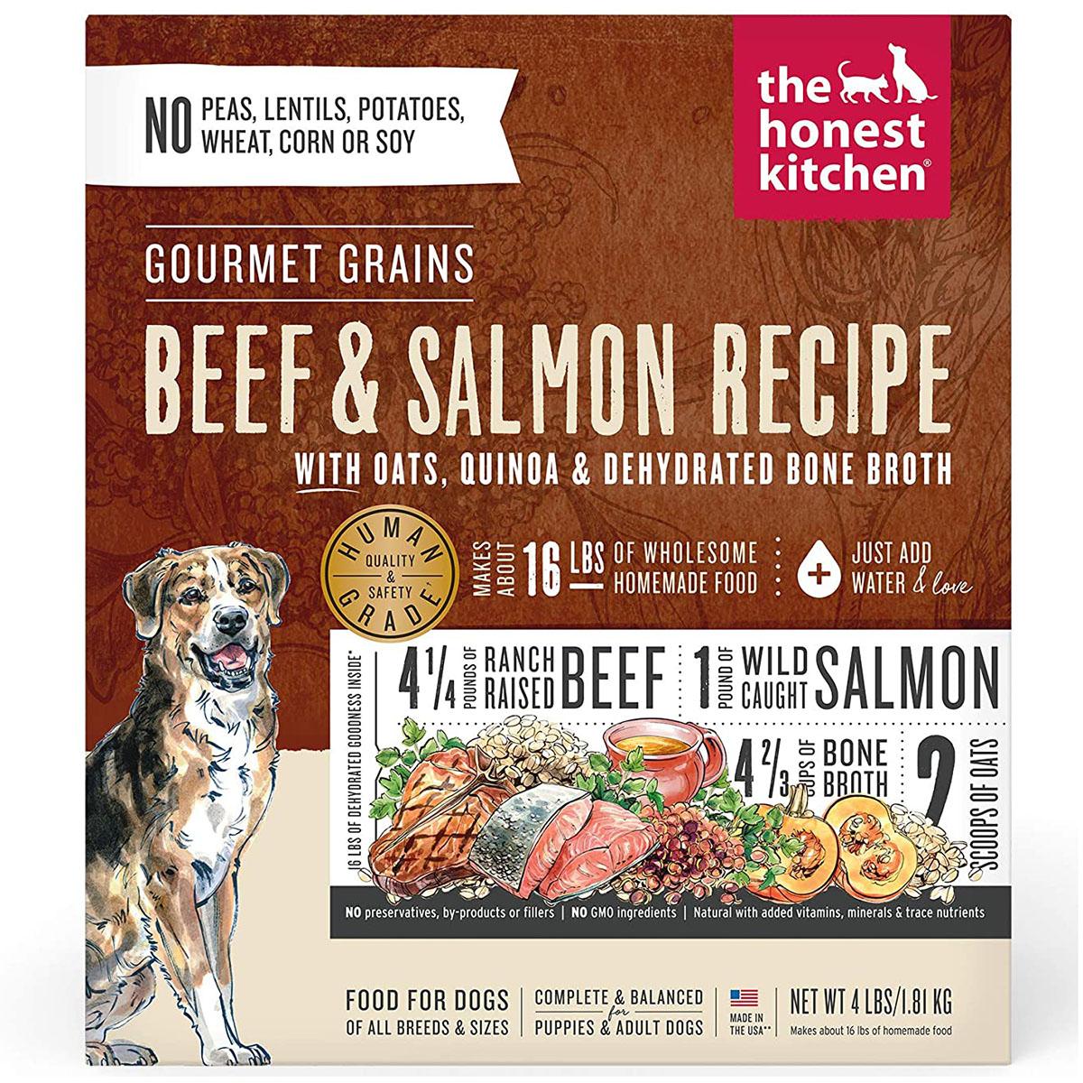 The Honest Kitchen Gourmet Grains Beef & Salmon Recipe Dehydrated Dog Food 