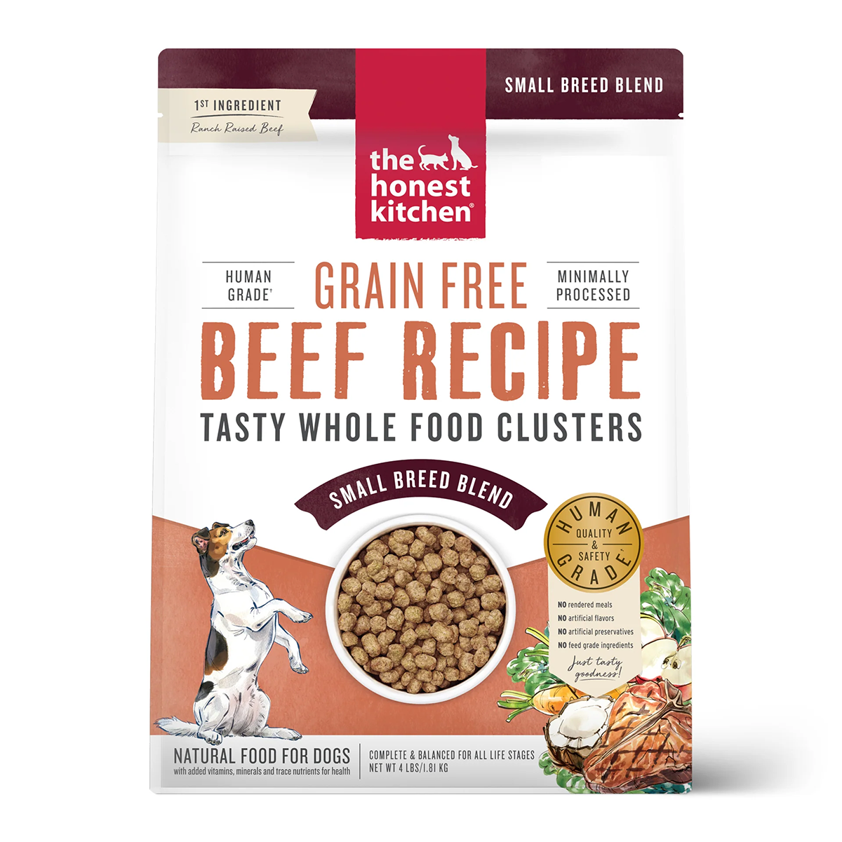 The Honest Kitchen Grain Free Clusters Small Breed Dog Food - Beef