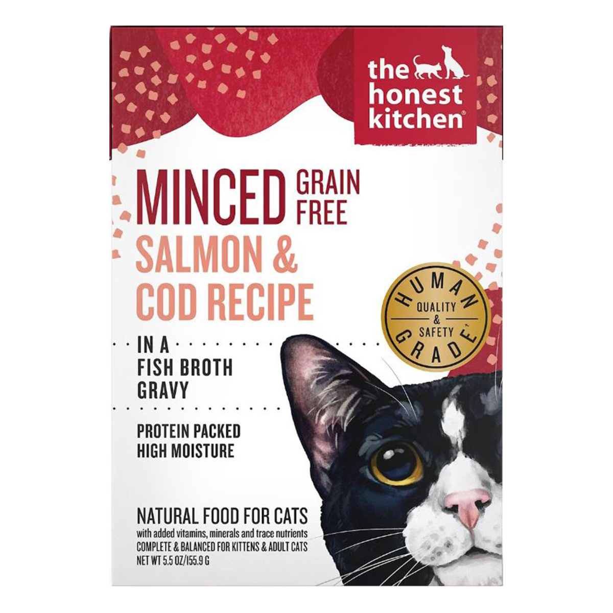 The Honest Kitchen Grain Free Minced Salmon & Cod in Fish Broth Gravy Wet Cat Food